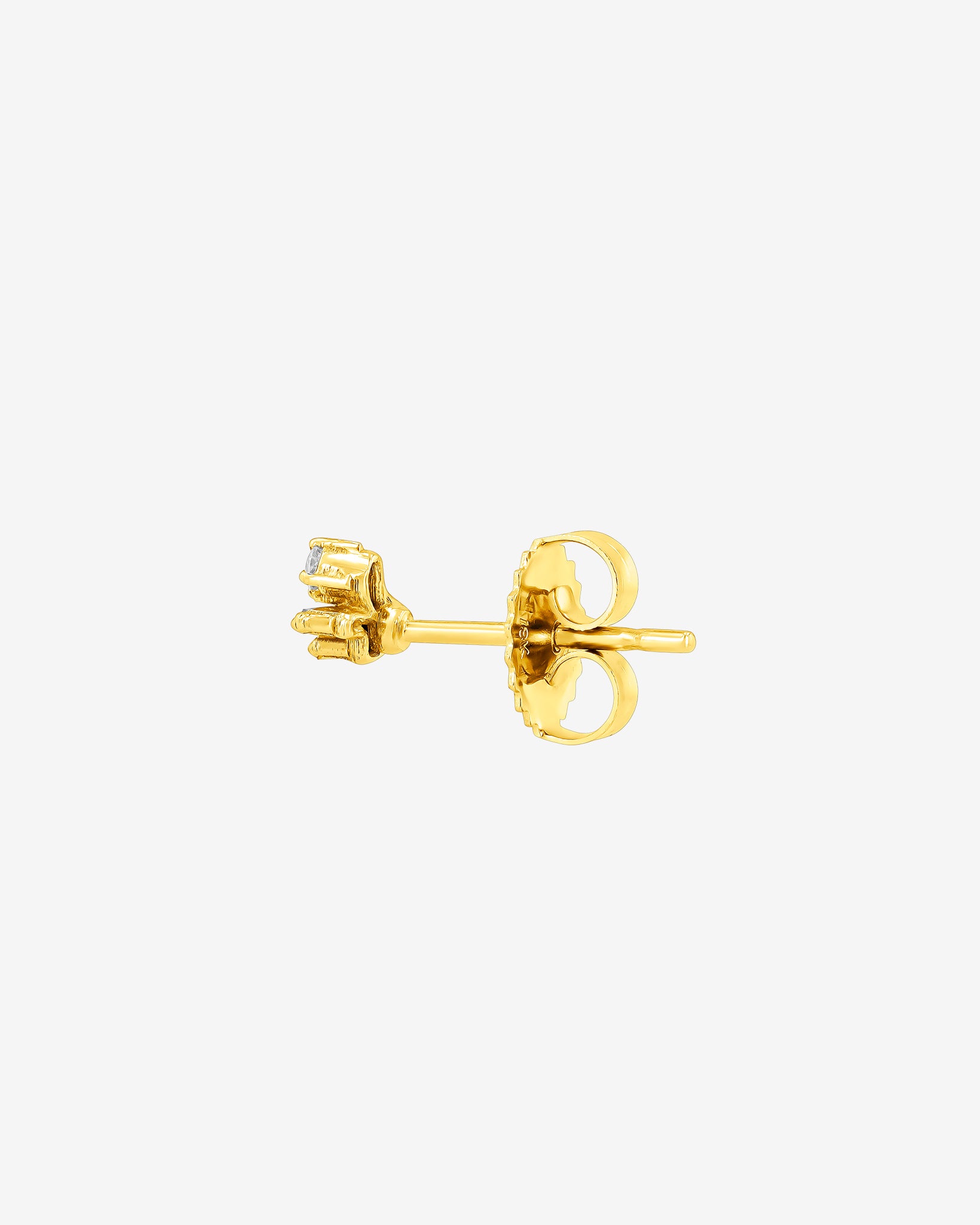 Suzanne Kalan Eva White Diamond Stud Earrings in 18k yellow gold