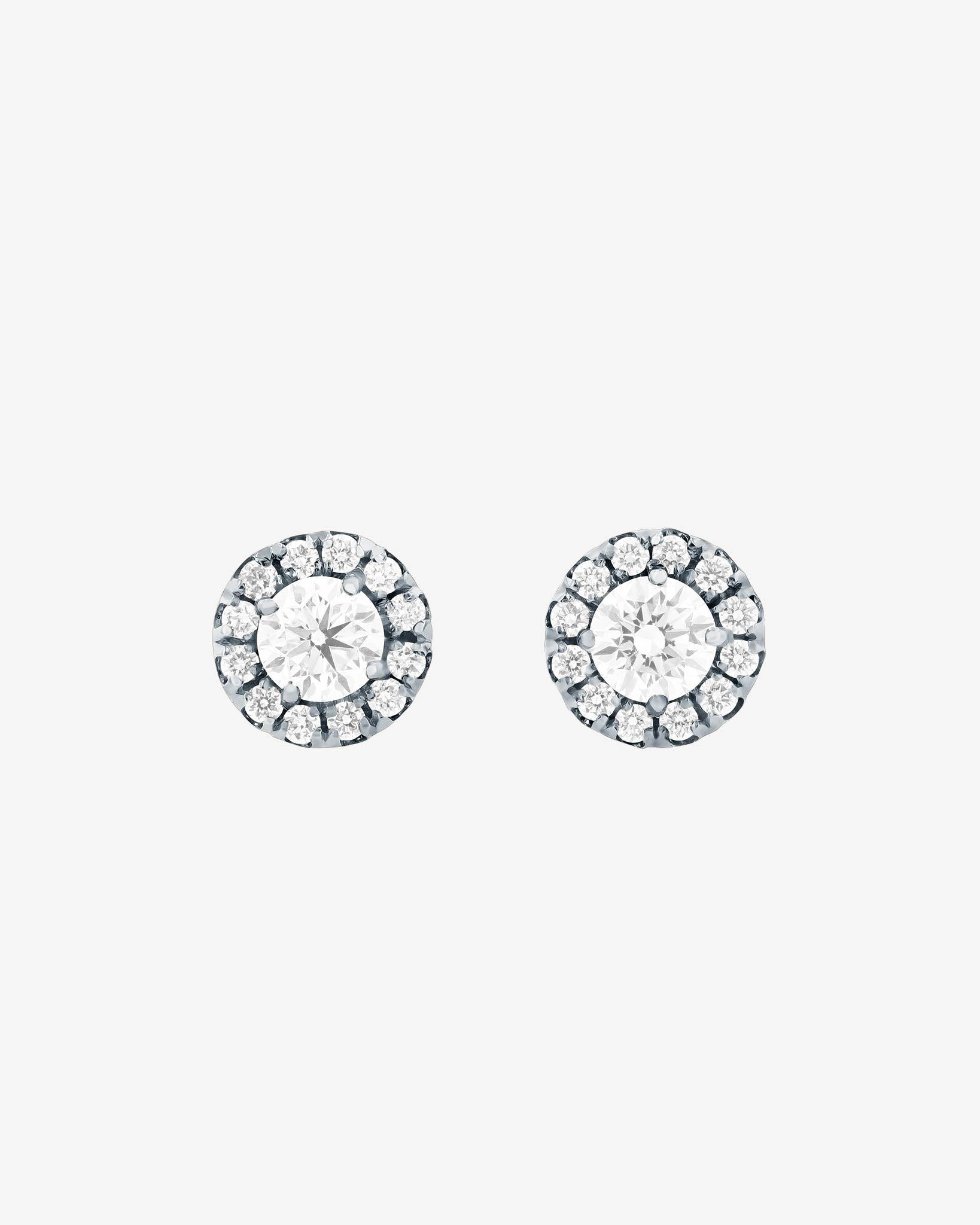 Suzanne Kalan Bold Diamond Mini Round Pavé Studs in 18k white gold