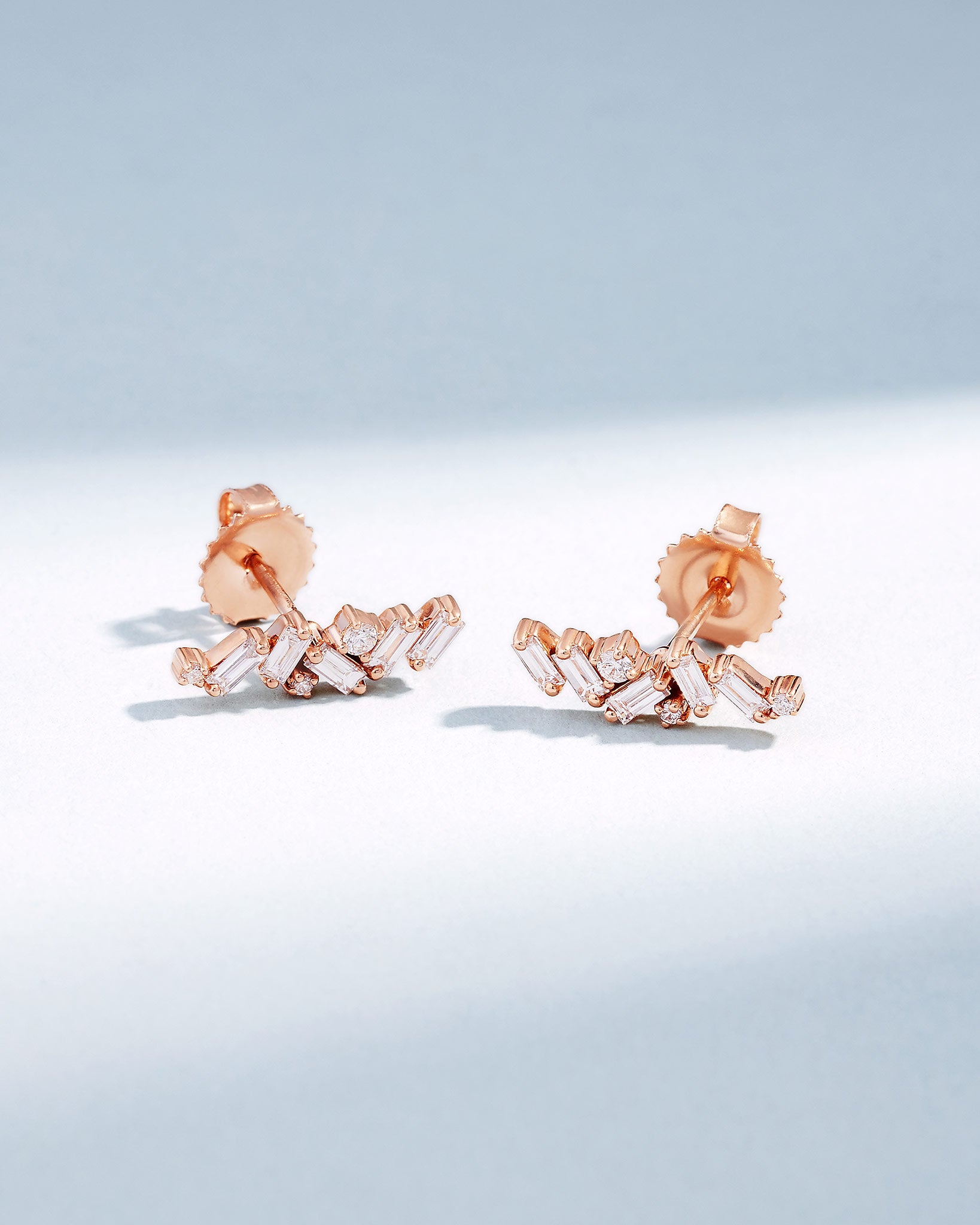 Suzanne Kalan Frenzy Diamond Studs in 18k rose gold