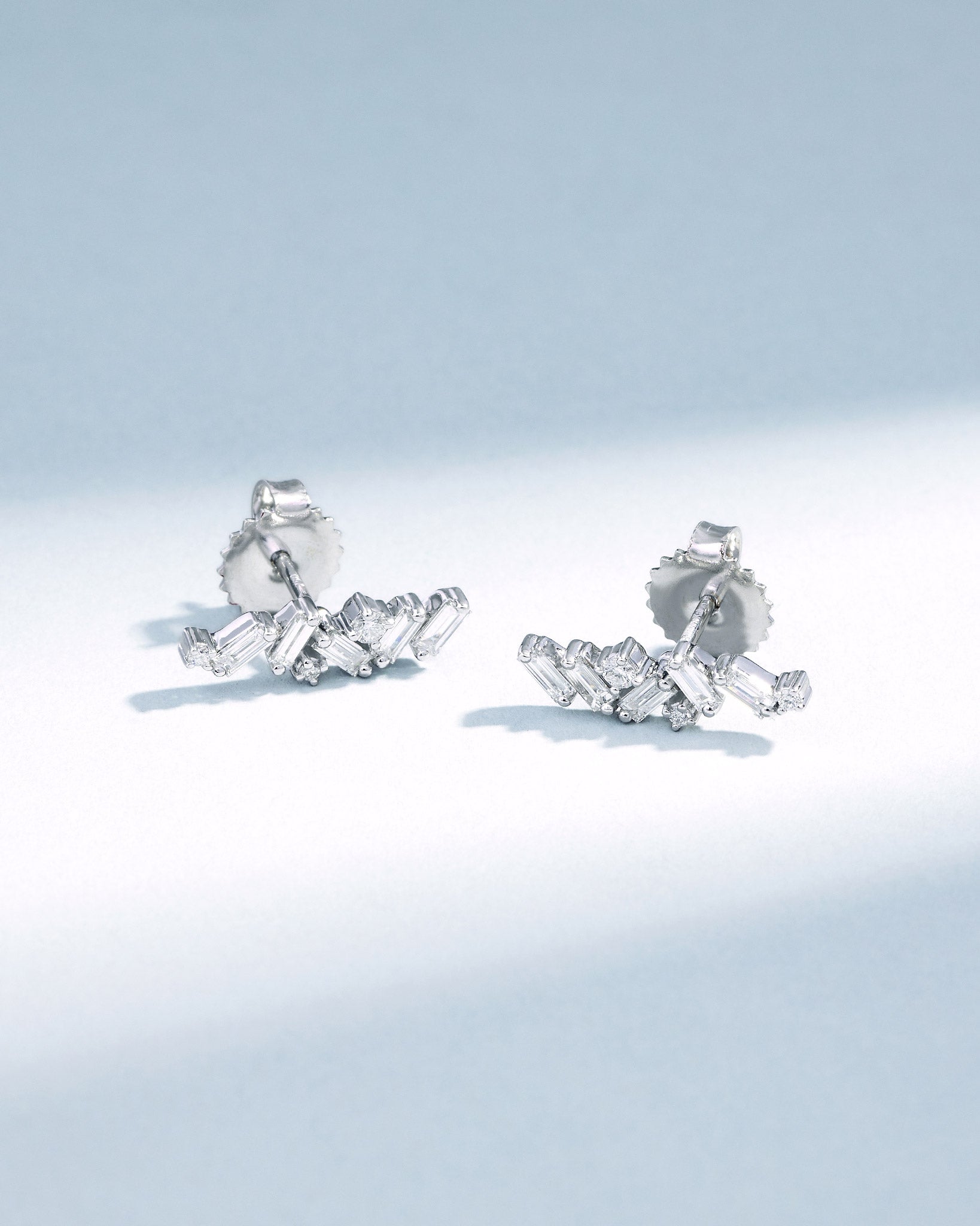 Suzanne Kalan Frenzy Diamond Studs in 18k white gold
