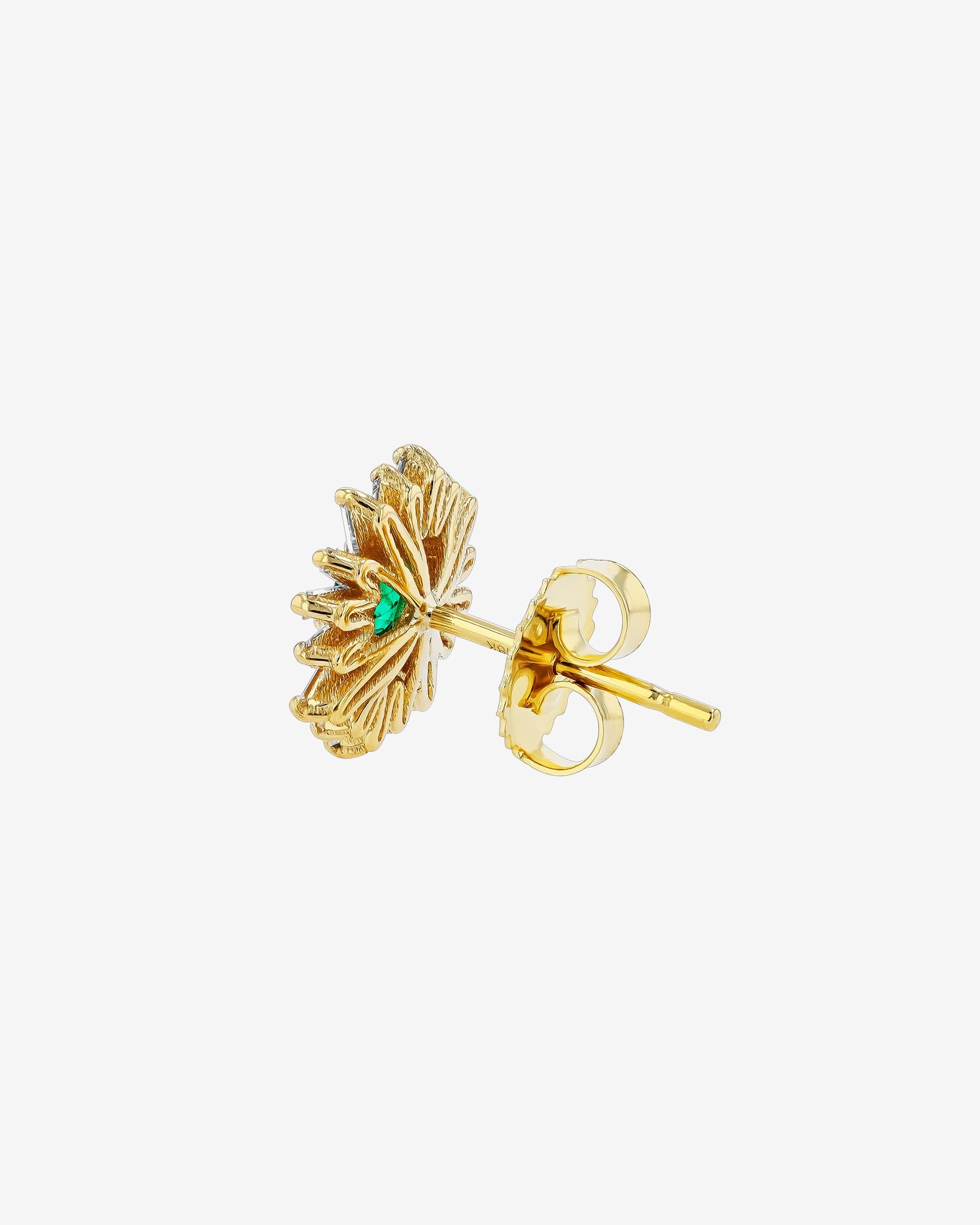 Suzanne Kalan Princess Mini Emerald Spark Studs in 18k yellow gold