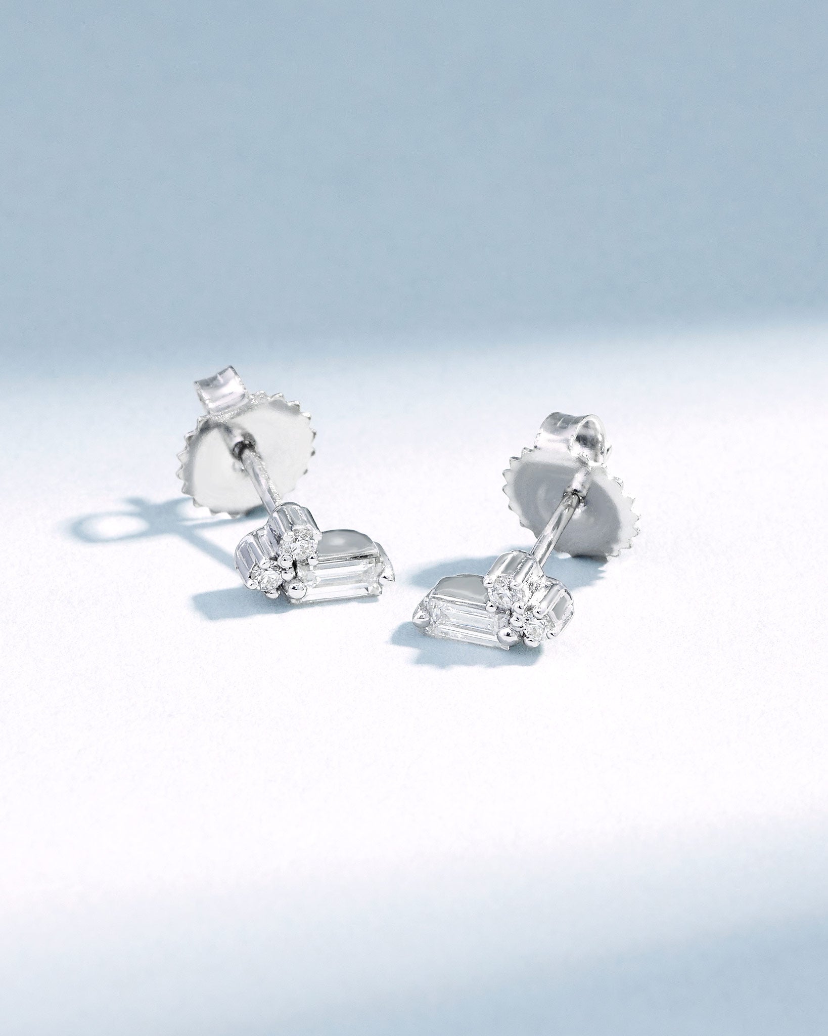 Suzanne Kalan Bold Burst Mini Diamond Studs in 18k white gold