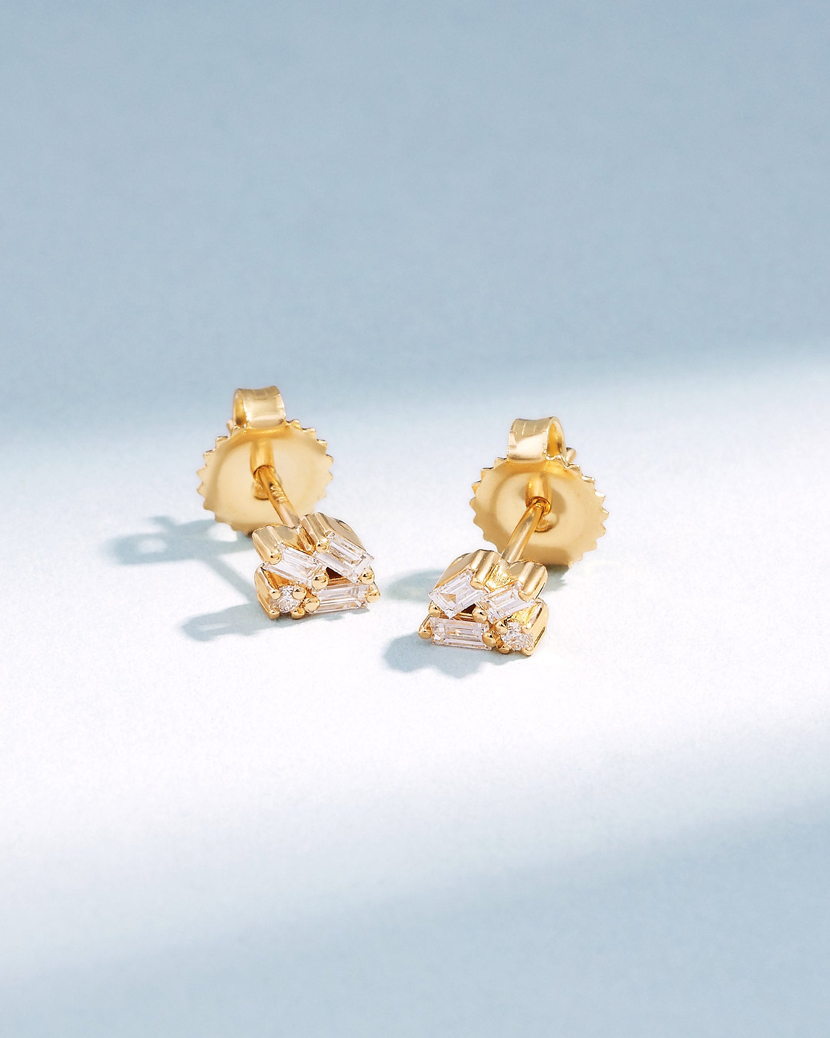 Suzanne Kalan Bold Cluster Diamond Studs in 18k yellow gold