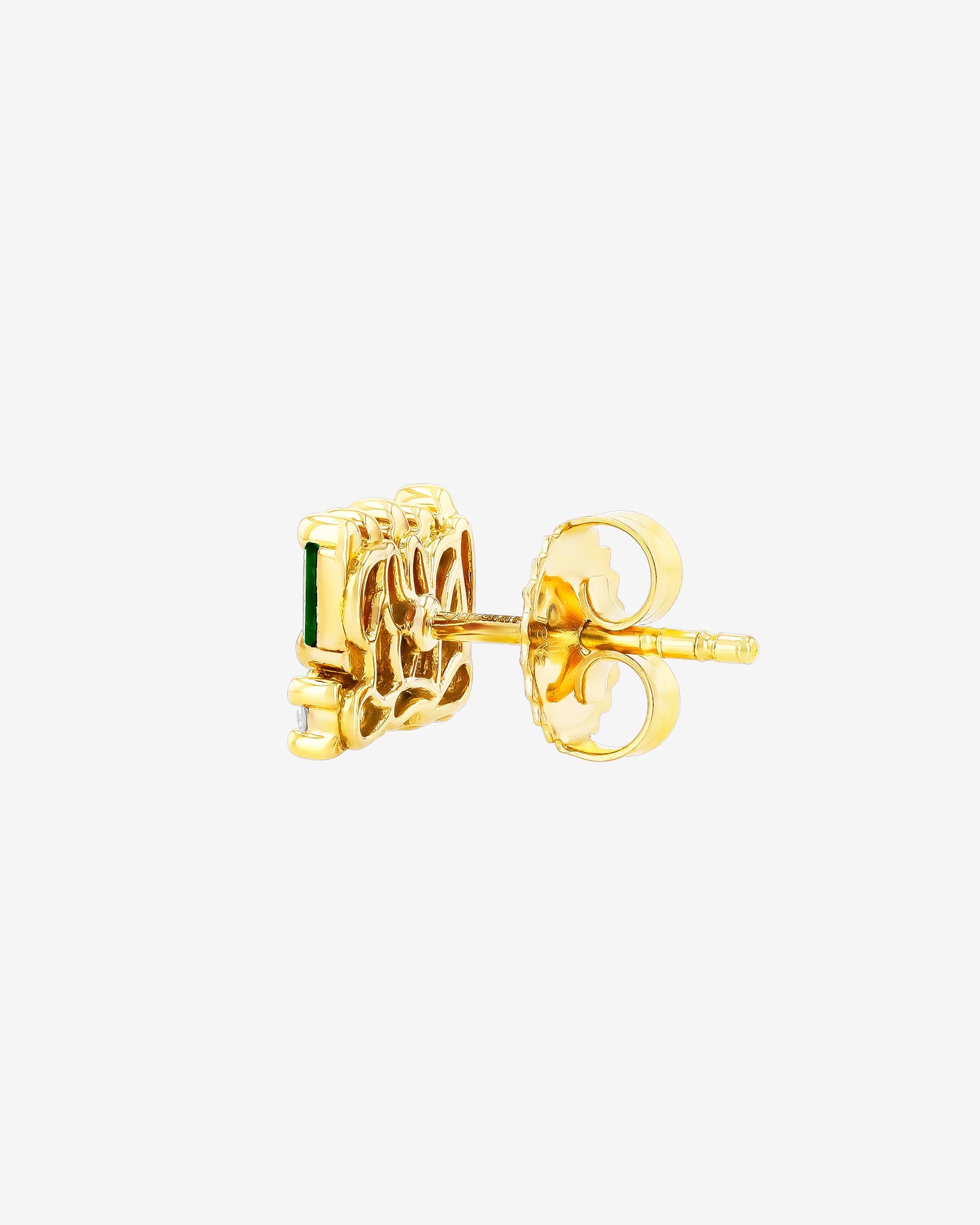 Suzanne Kalan Short Stack Emerald Studs in 18k yellow gold
