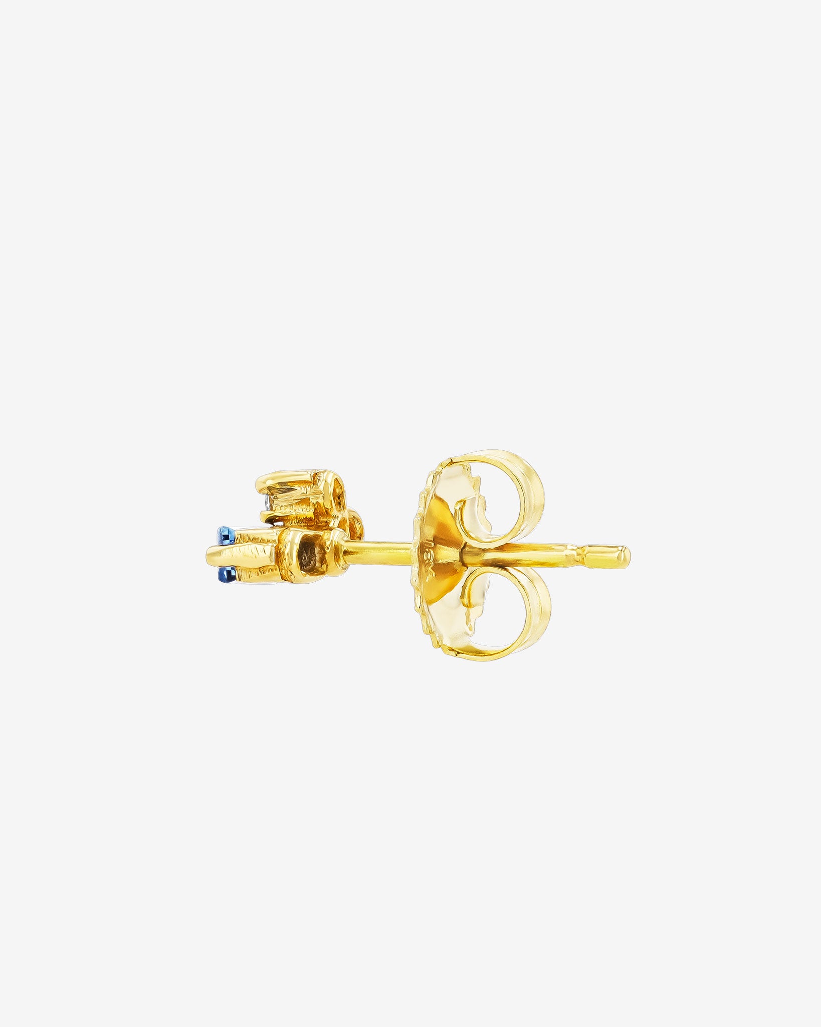 Suzanne Kalan Bold Burst Mini Light Blue Sapphire Studs in 18k yellow gold