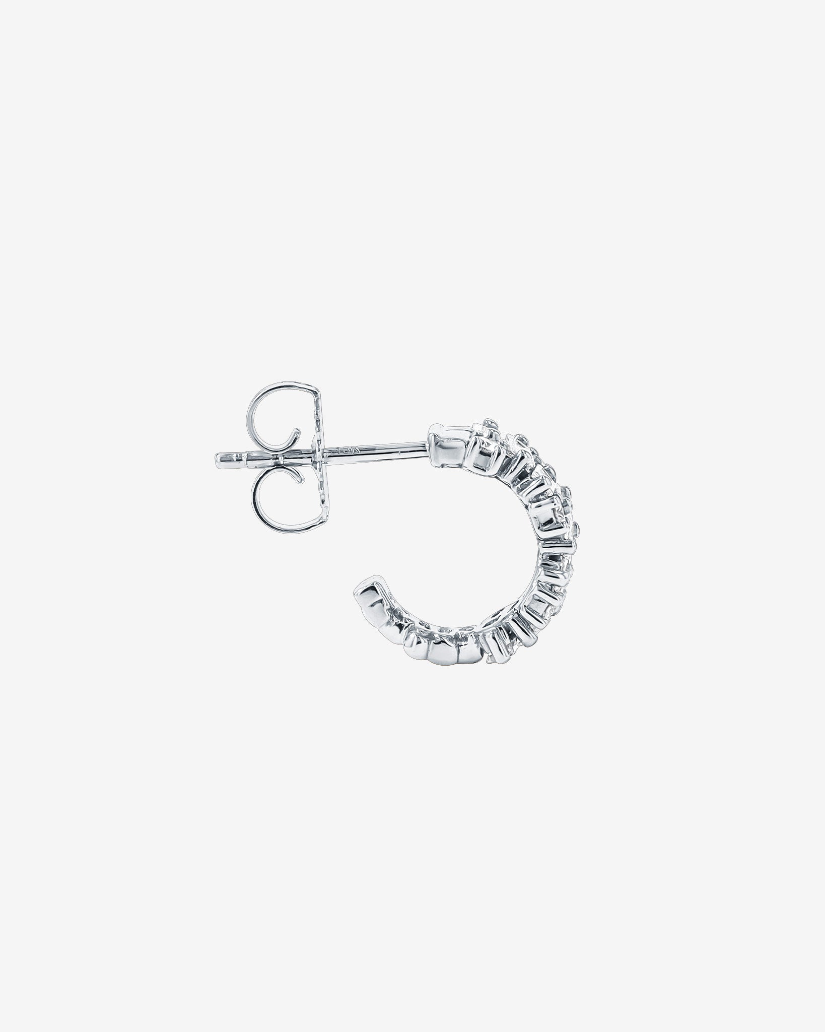 Suzanne Kalan Shimmer Diamond Mini Hoops in 18k white gold