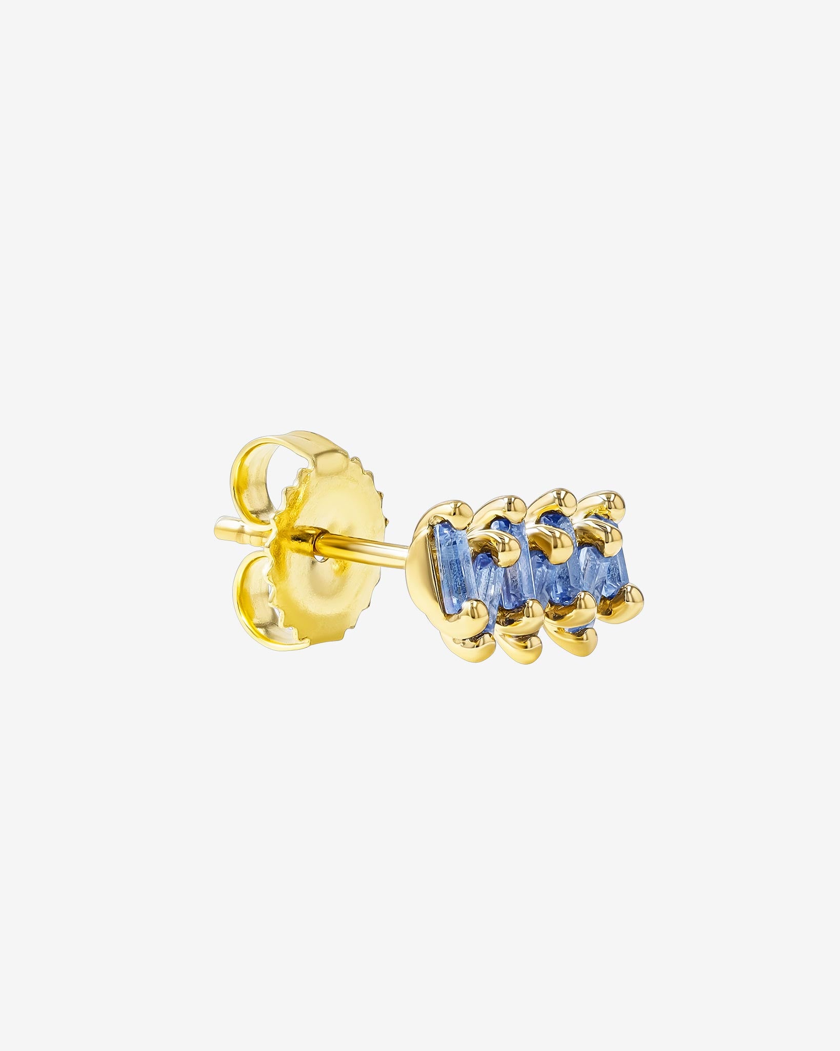 Suzanne Kalan Bold ZigZag Light Blue Sapphire Studs in 18k yellow gold