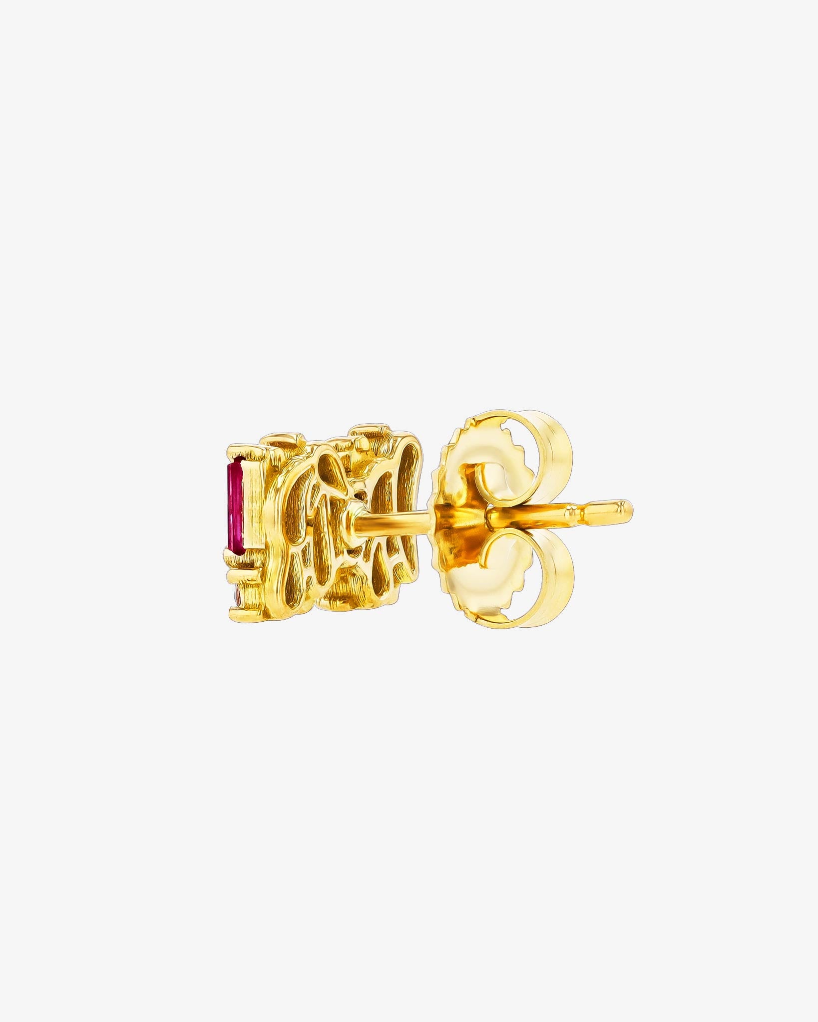 Suzanne Kalan Shimmer Rainbow Sapphire Studs in 18k yellow gold