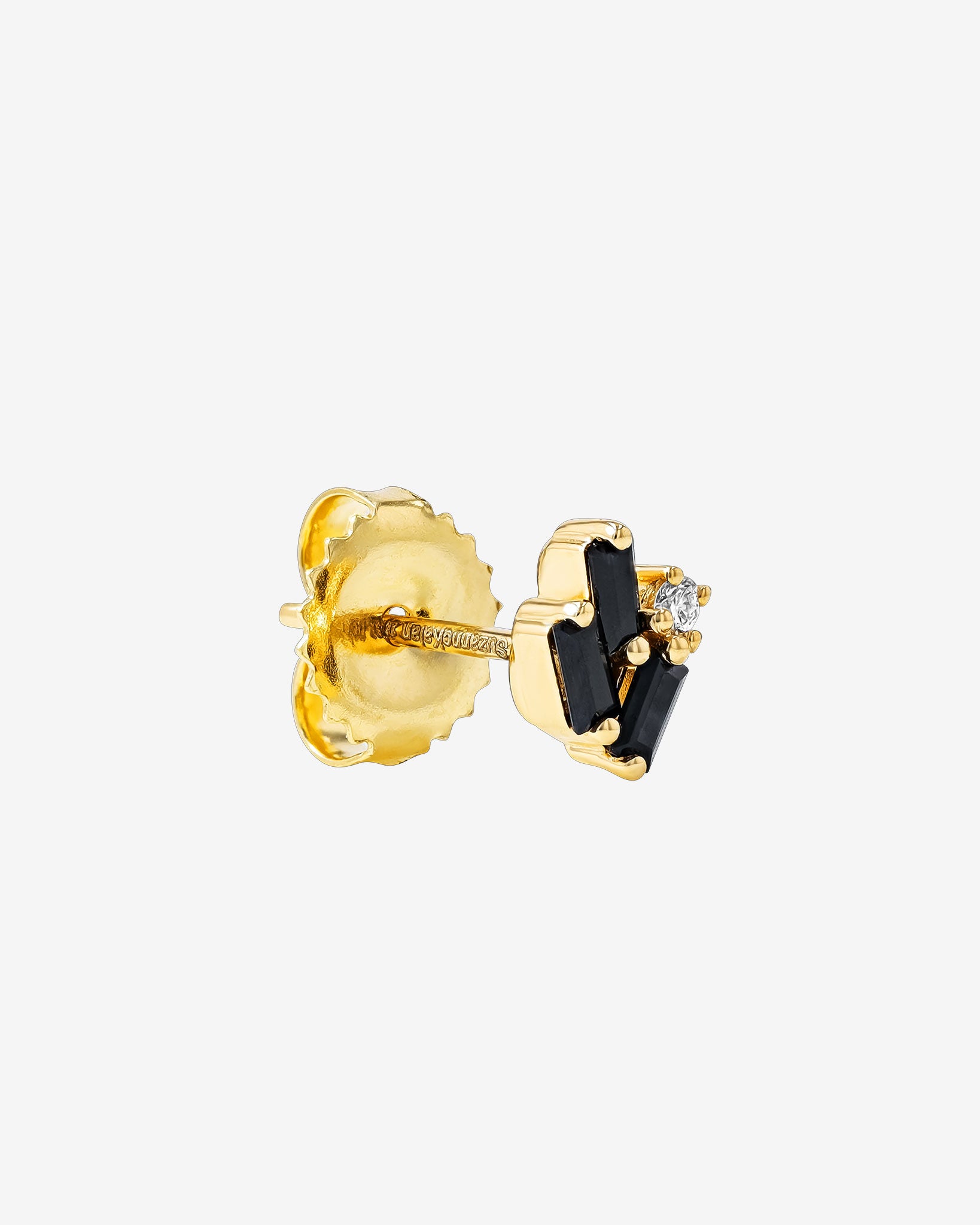 Suzanne Kalan Bold Cluster Black Sapphire Studs in 18k yellow gold