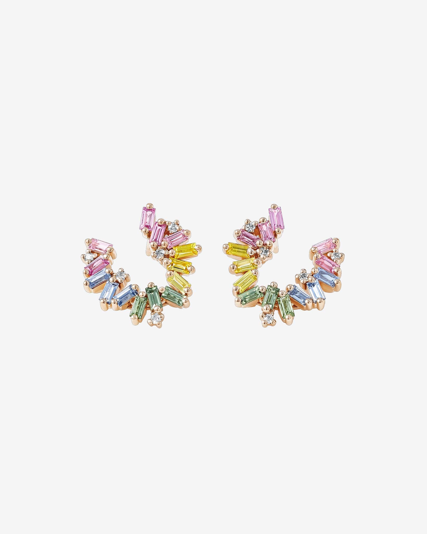 Bold Burst Sideways Mini Hoops