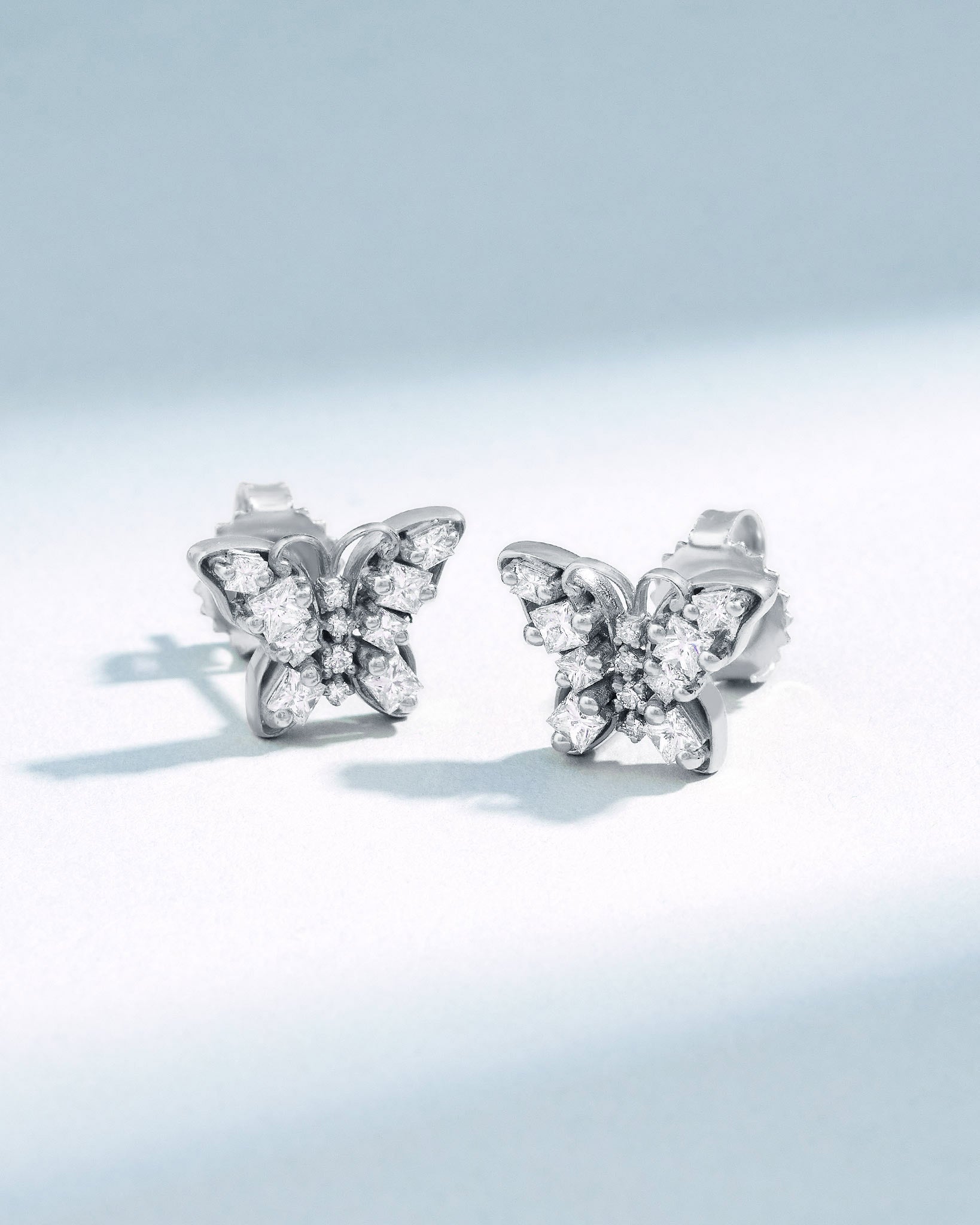 Princess Diamond Mini Butterfly Studs