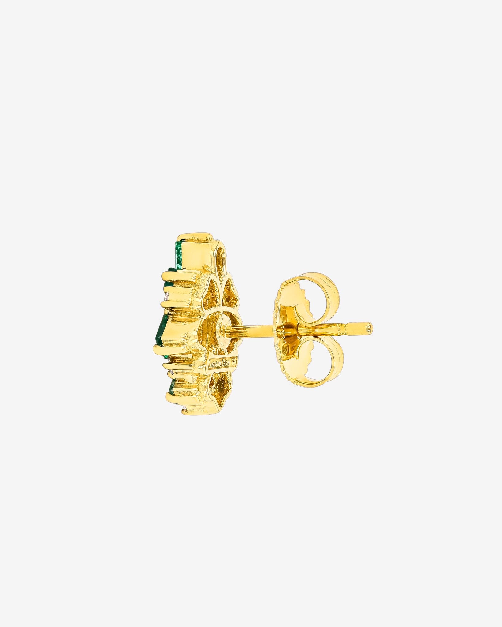 Suzanne Kalan La Fantaisie Star Emerald Studs in 18k yellow gold