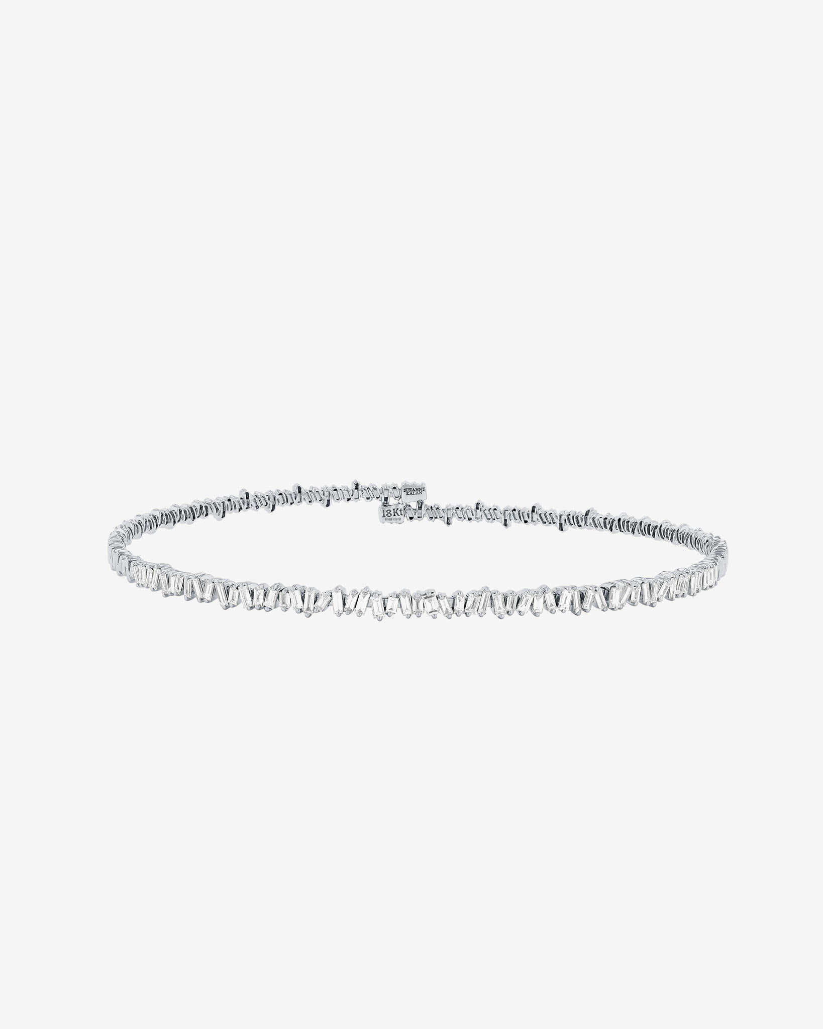 Suzanne Kalan Classic Diamond Half Baguette Choker in 18k white gold