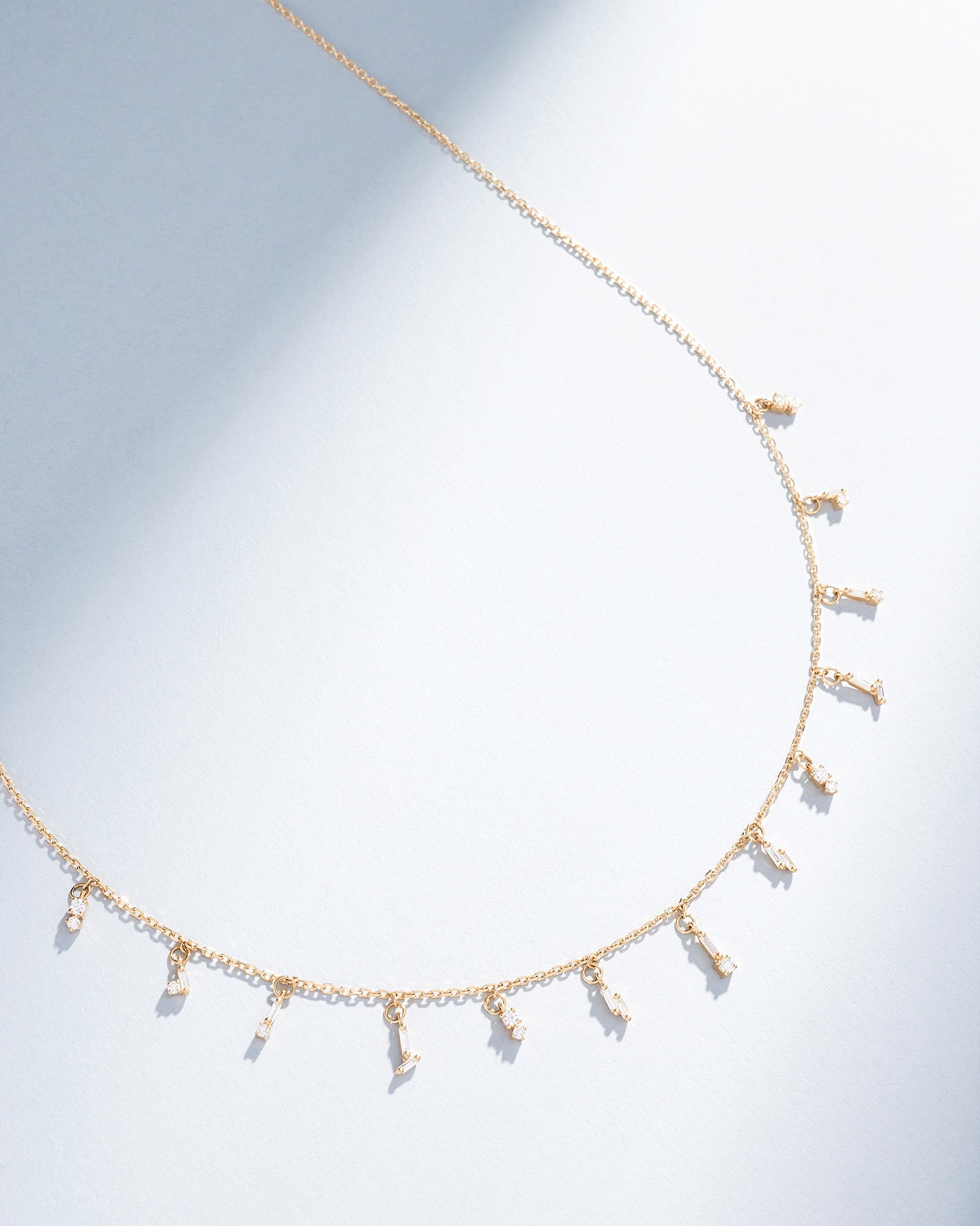 Suzanne Kalan Classic Diamond Drop Necklace in 18k yellow gold