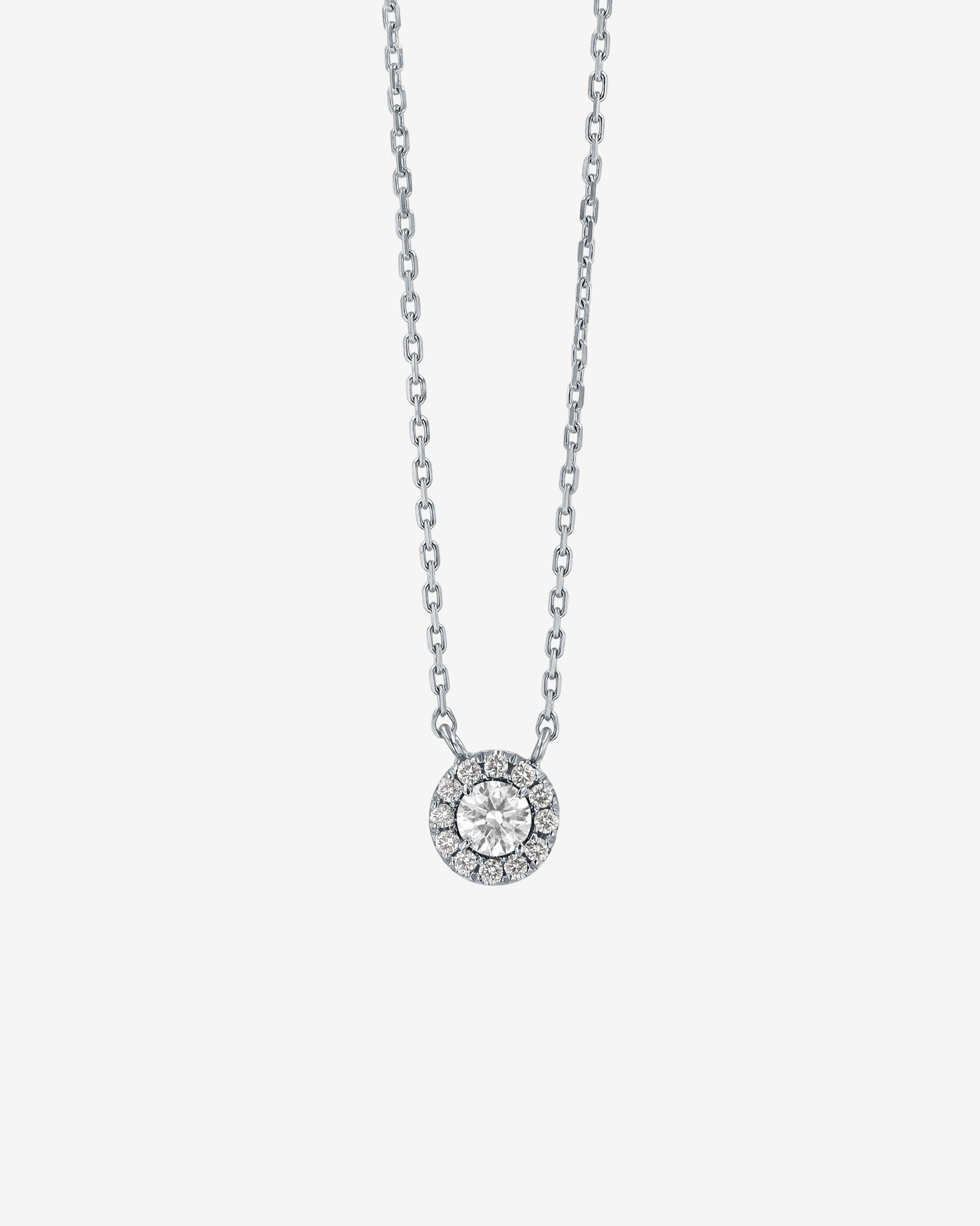 Suzanne Kalan Bold Diamond Mini Round Pavé Pendant in 18k white gold