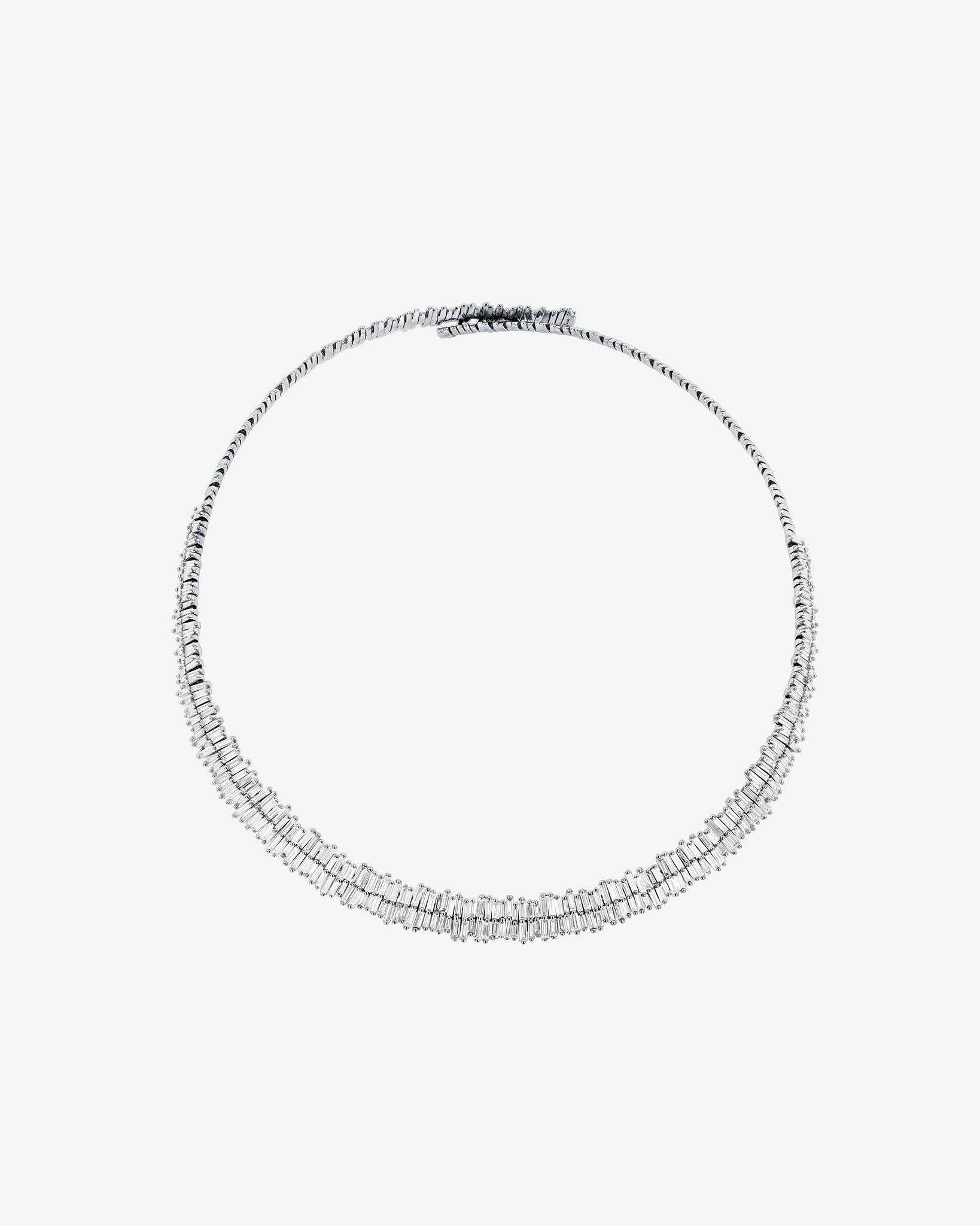 Suzanne Kalan Classic Diamond Double Row Midi Collar in 18k white gold