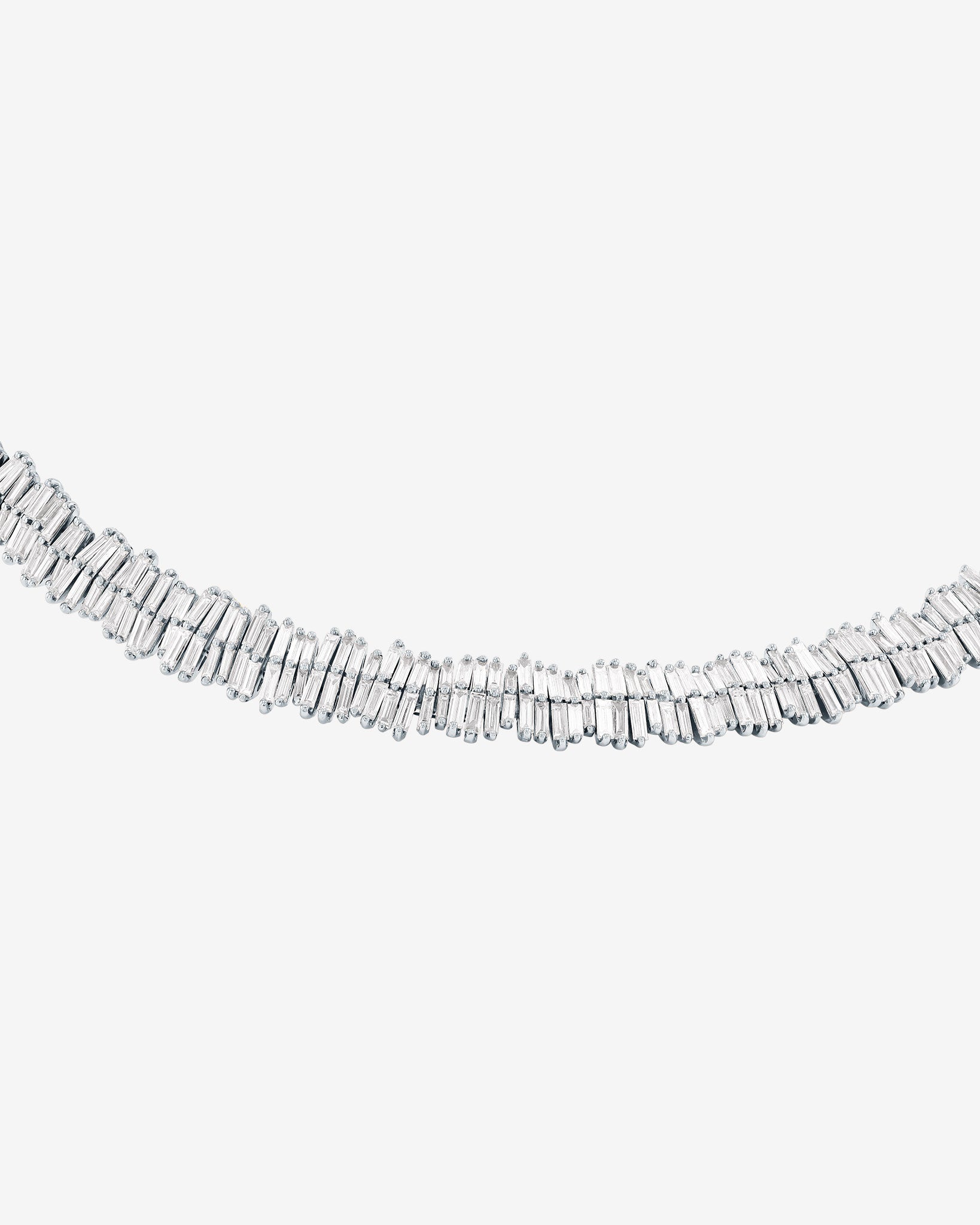 Suzanne Kalan Classic Diamond Double Row Midi Collar in 18k white gold