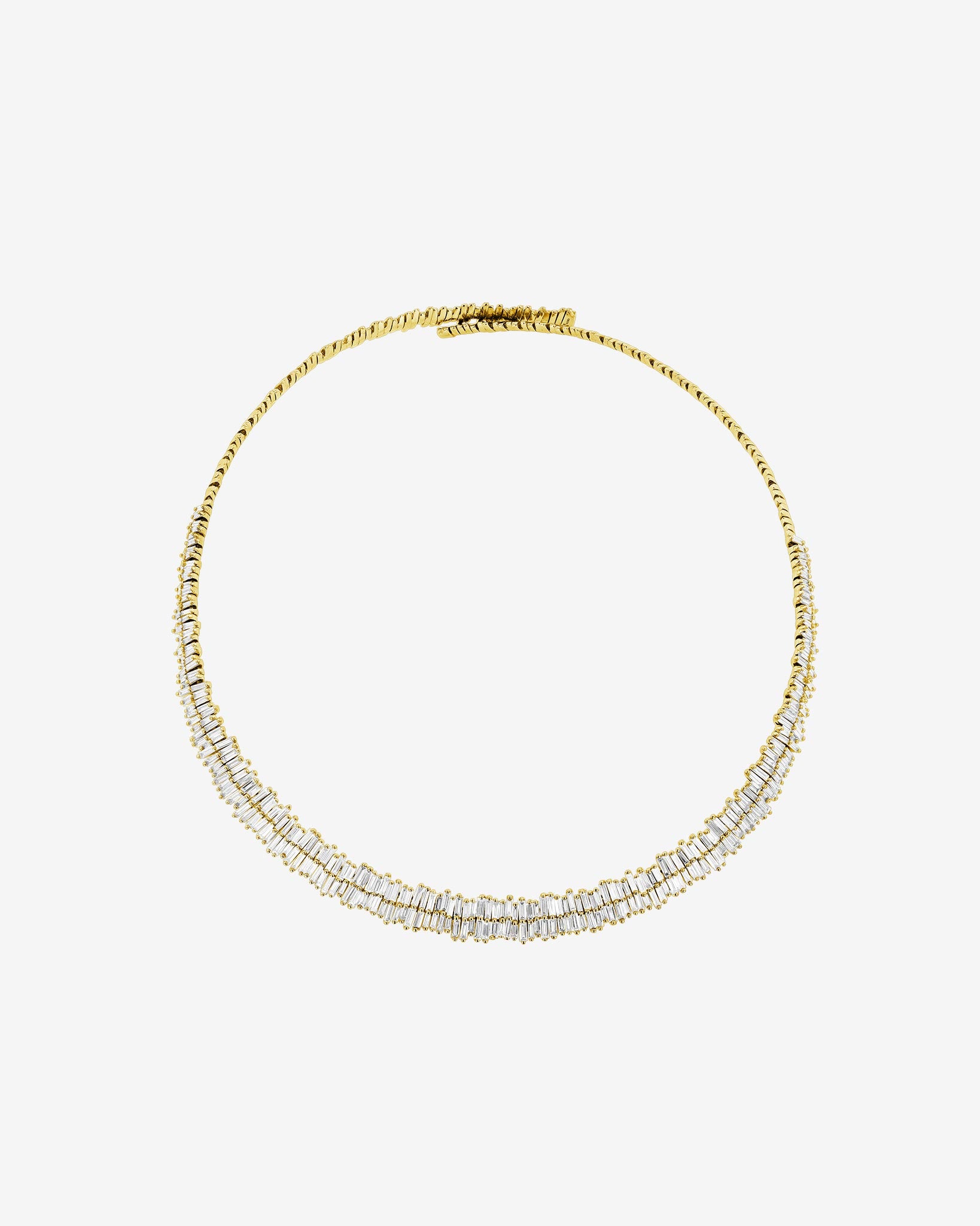 Suzanne Kalan Classic Diamond Double Row Midi Collar in 18k yellow gold
