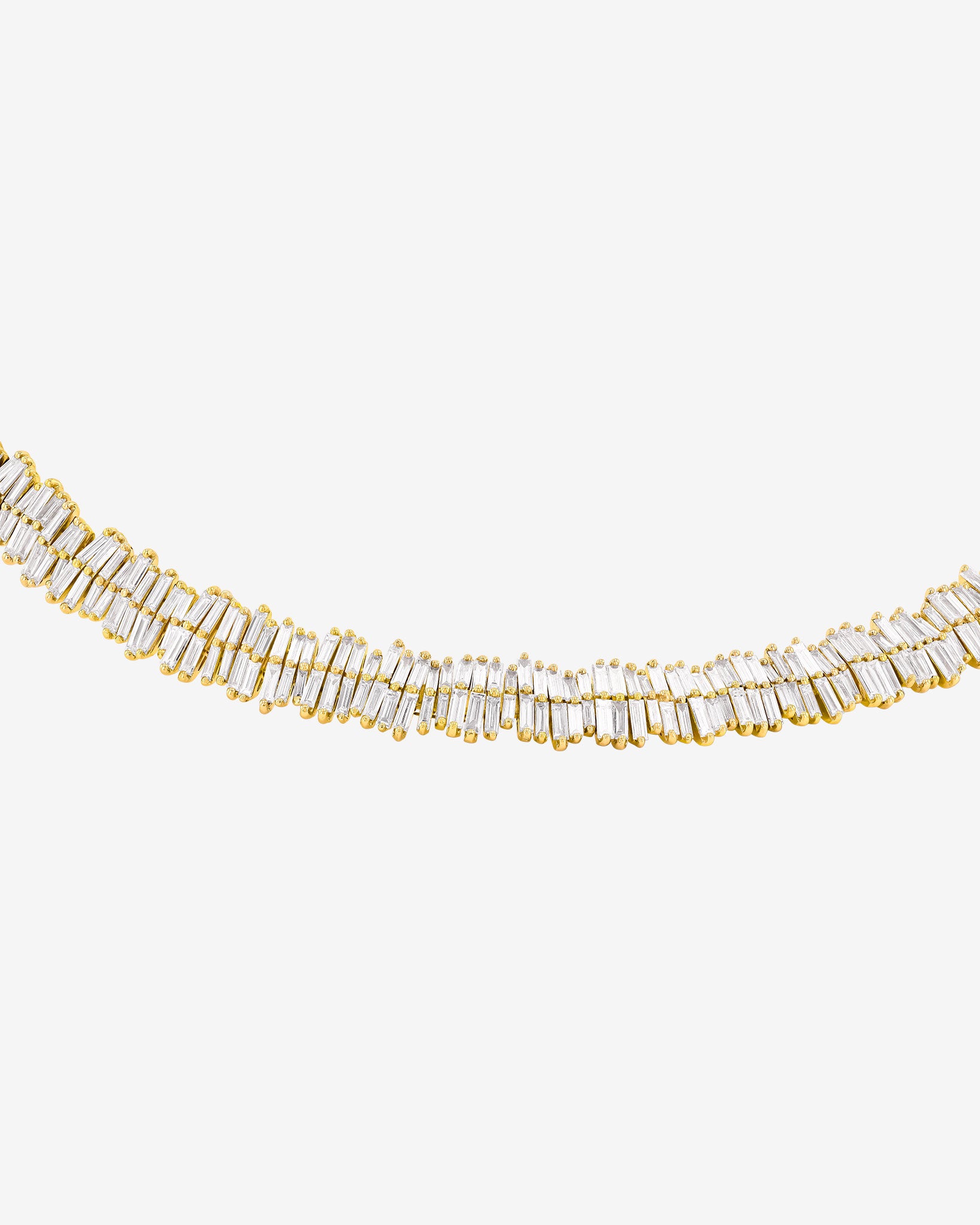 Suzanne Kalan Classic Diamond Double Row Midi Collar in 18k yellow gold