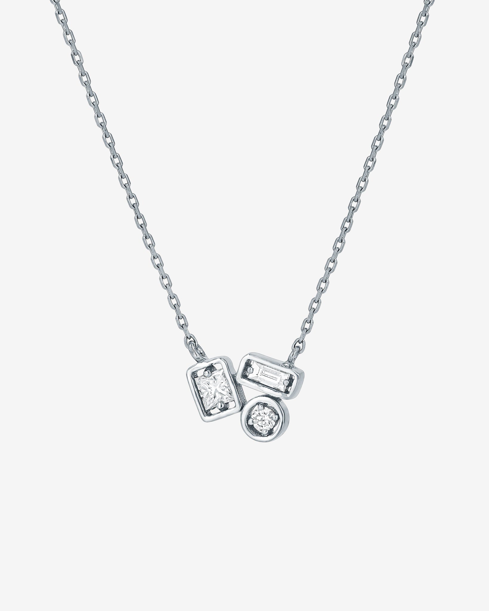 Suzanne Kalan Inlay Mini Diamond Pendant in 18k white gold