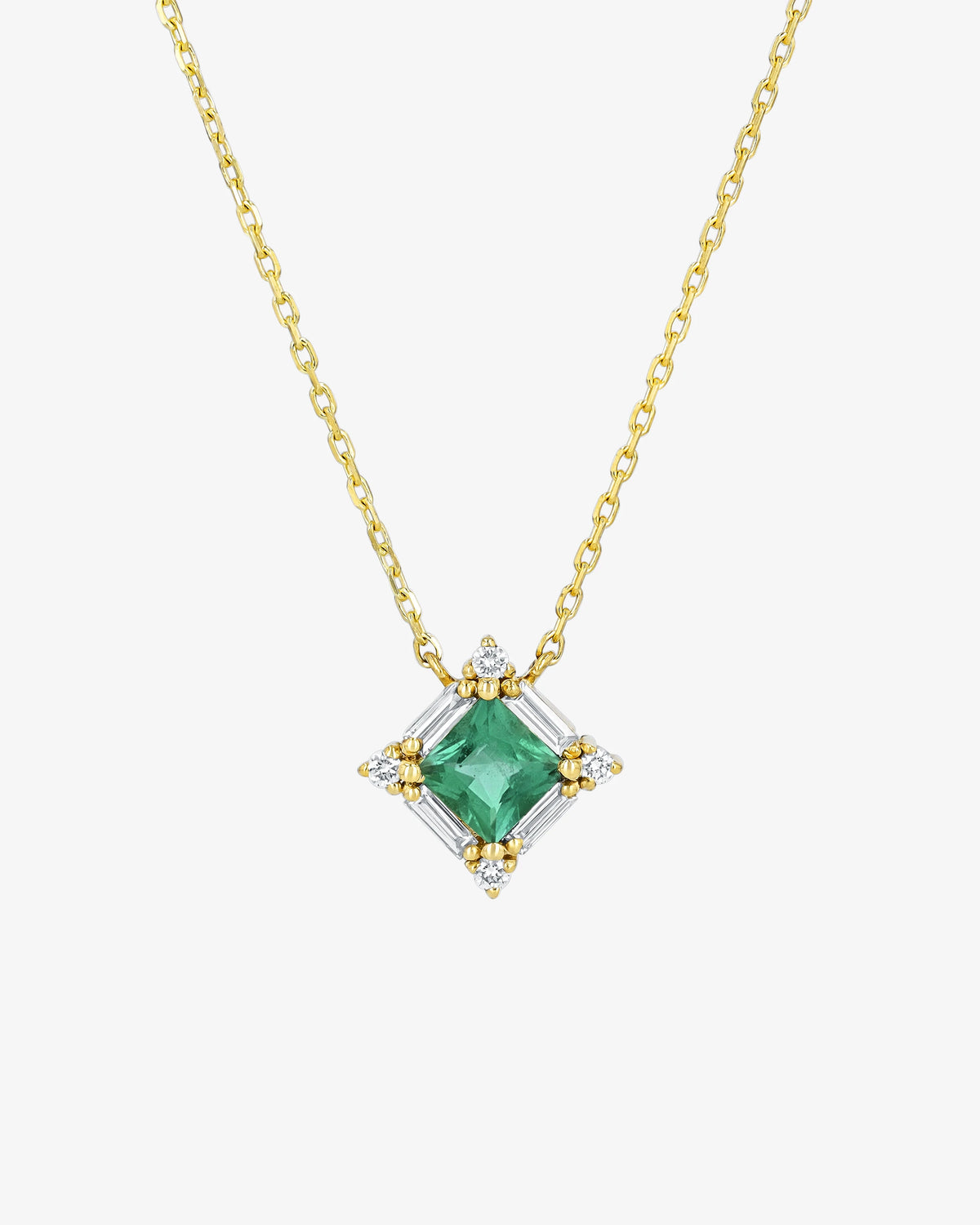 Princess Midi Emerald Pendant Necklace | Suzanne Kalan®