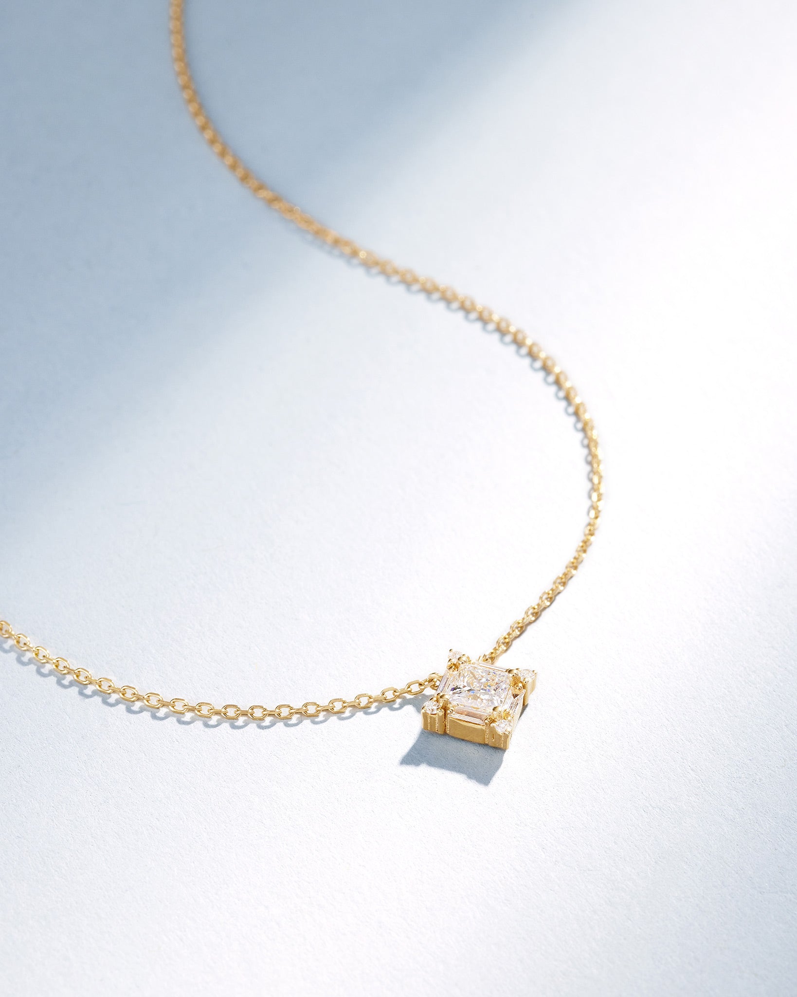 Suzanne Kalan Princess Midi Diamond Pendant in 18k yellow gold