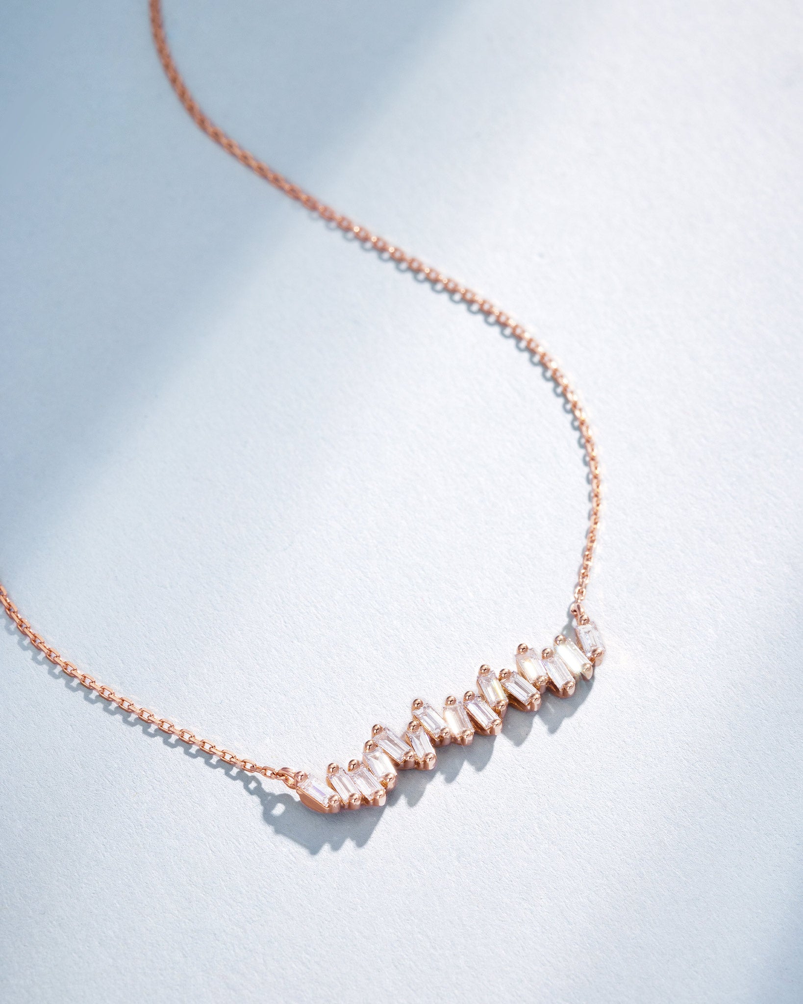 Suzanne Kalan Bold Diamond Bar Pendant in 18k rose gold