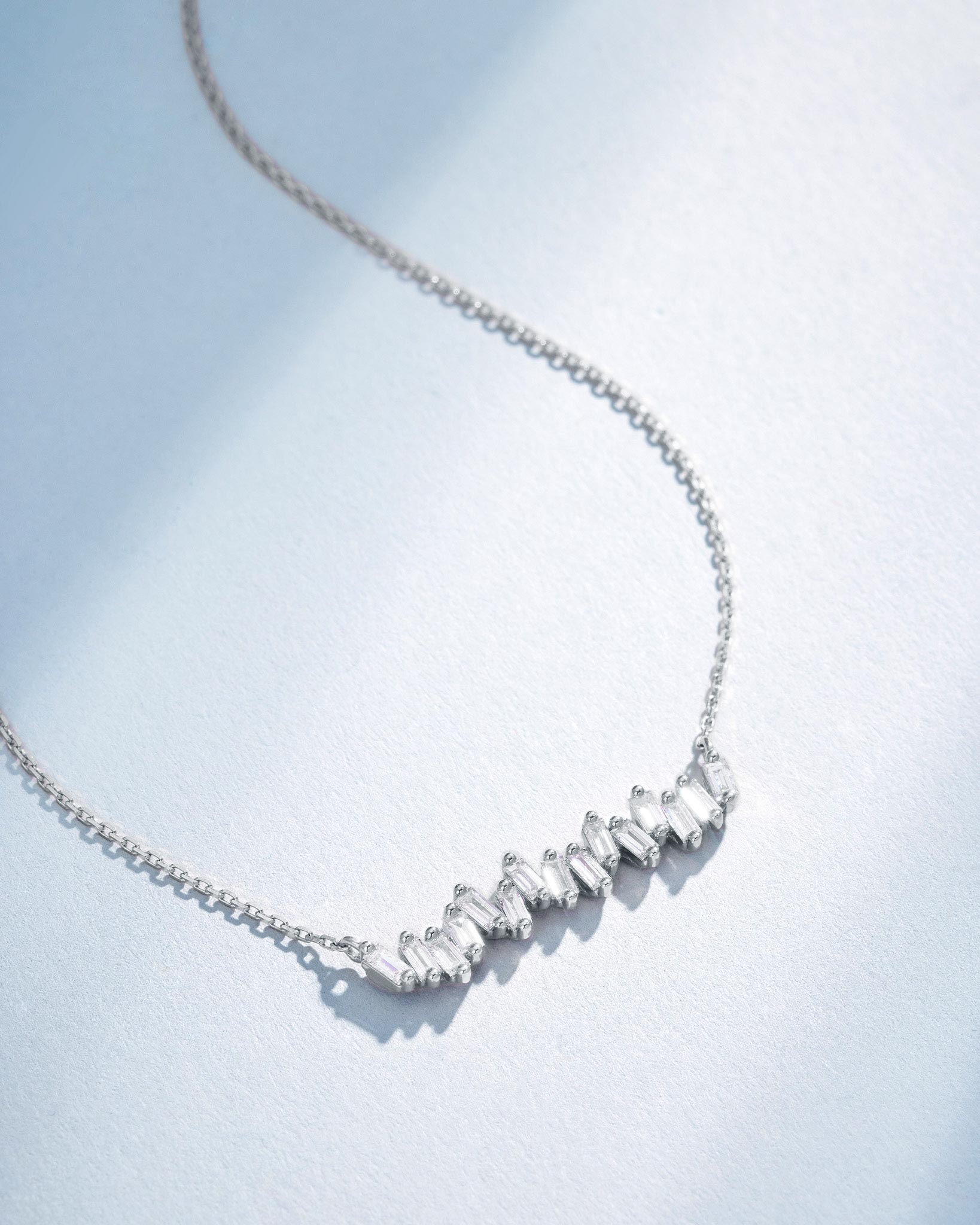 Suzanne Kalan Bold Diamond Bar Pendant in 18k white gold