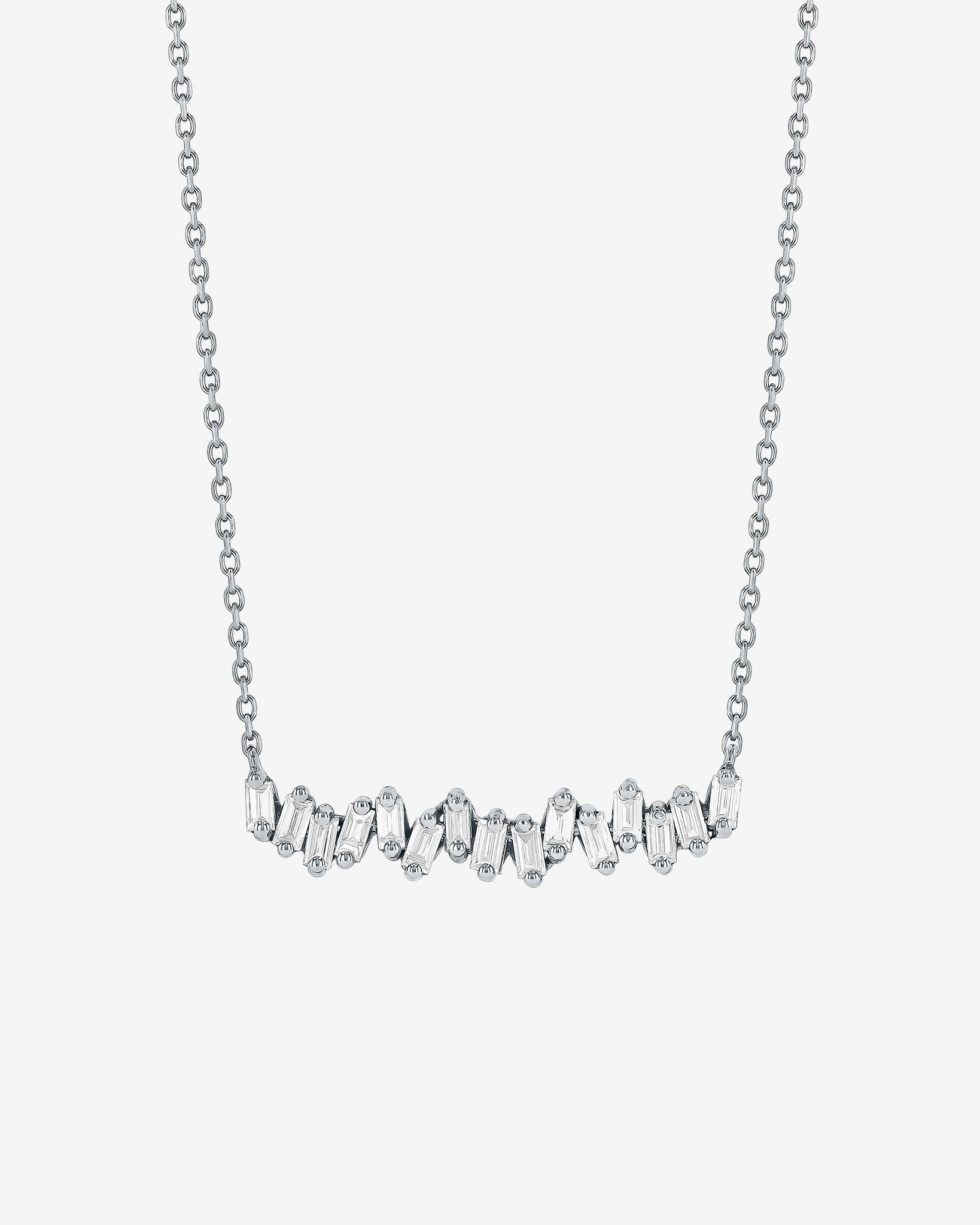 Suzanne Kalan Bold Diamond Bar Pendant in 18k white gold