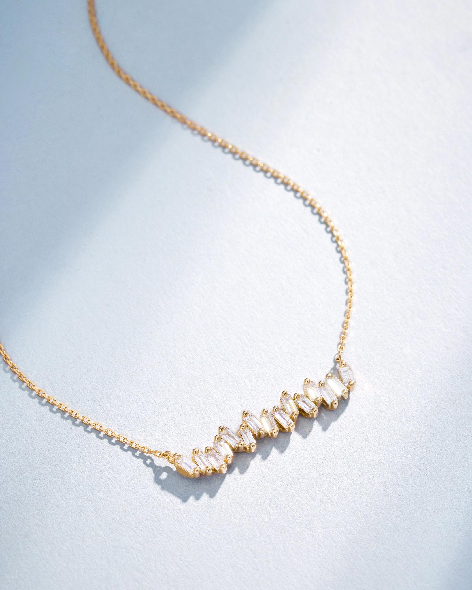 Suzanne Kalan Bold Diamond Bar Pendant in 18k yellow gold
