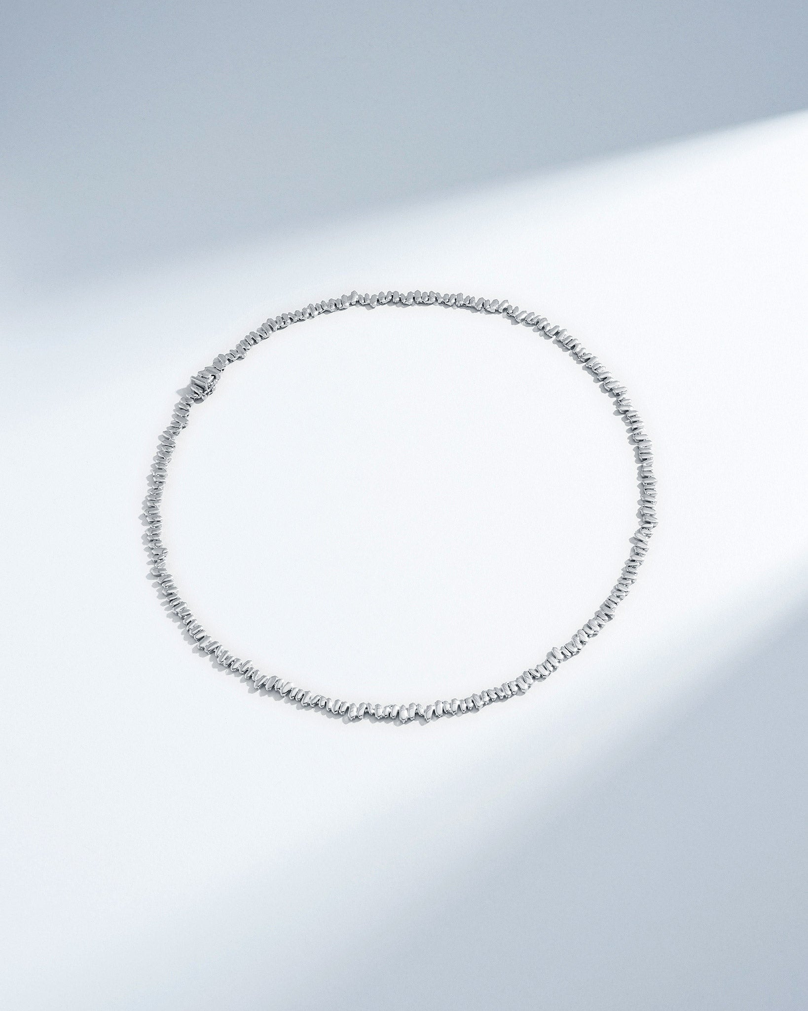 Suzanne Kalan Golden Tennis Necklace in 18k white gold