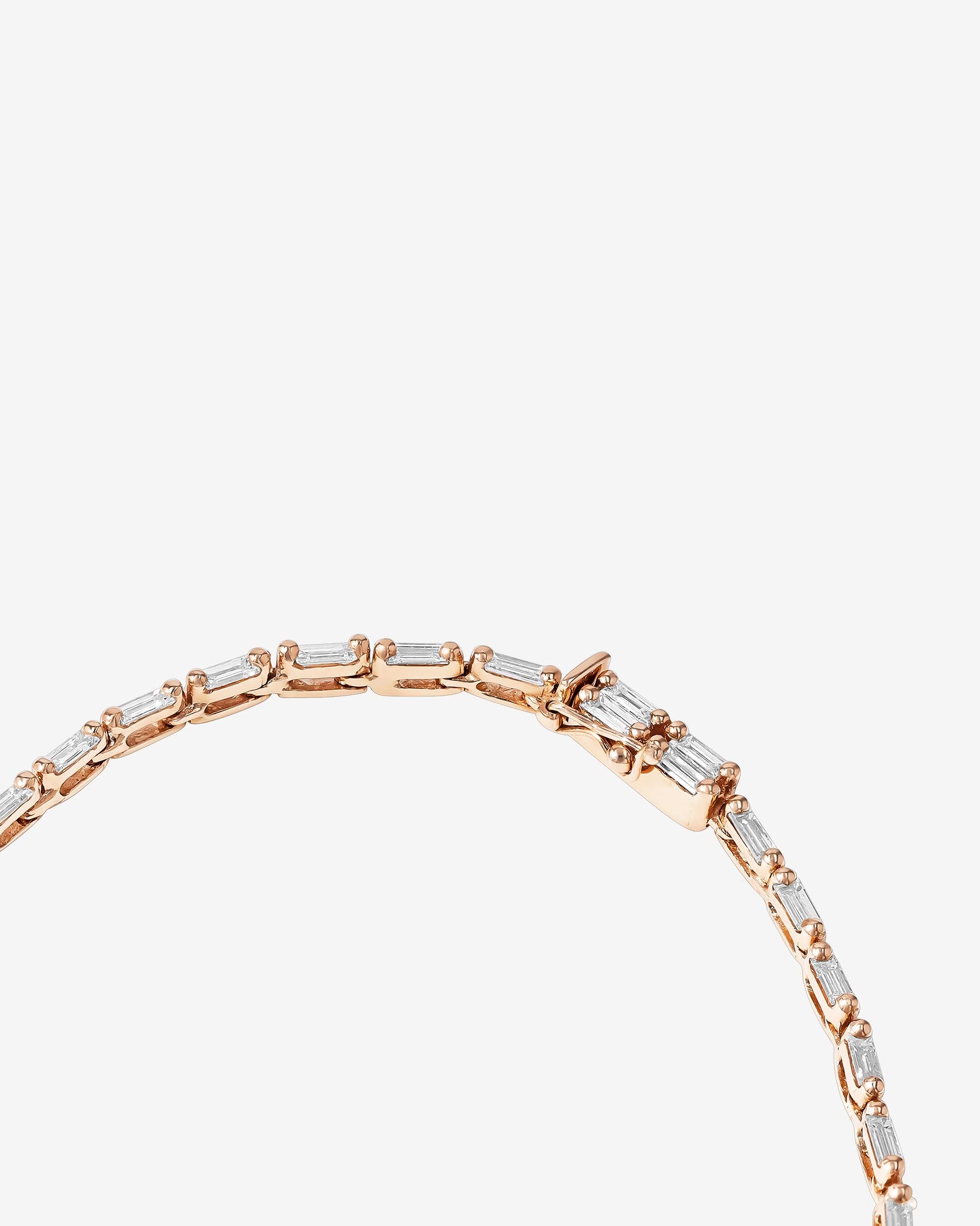 Suzanne Kalan Linear Full Diamond Tennis Necklace in 18k rose gold