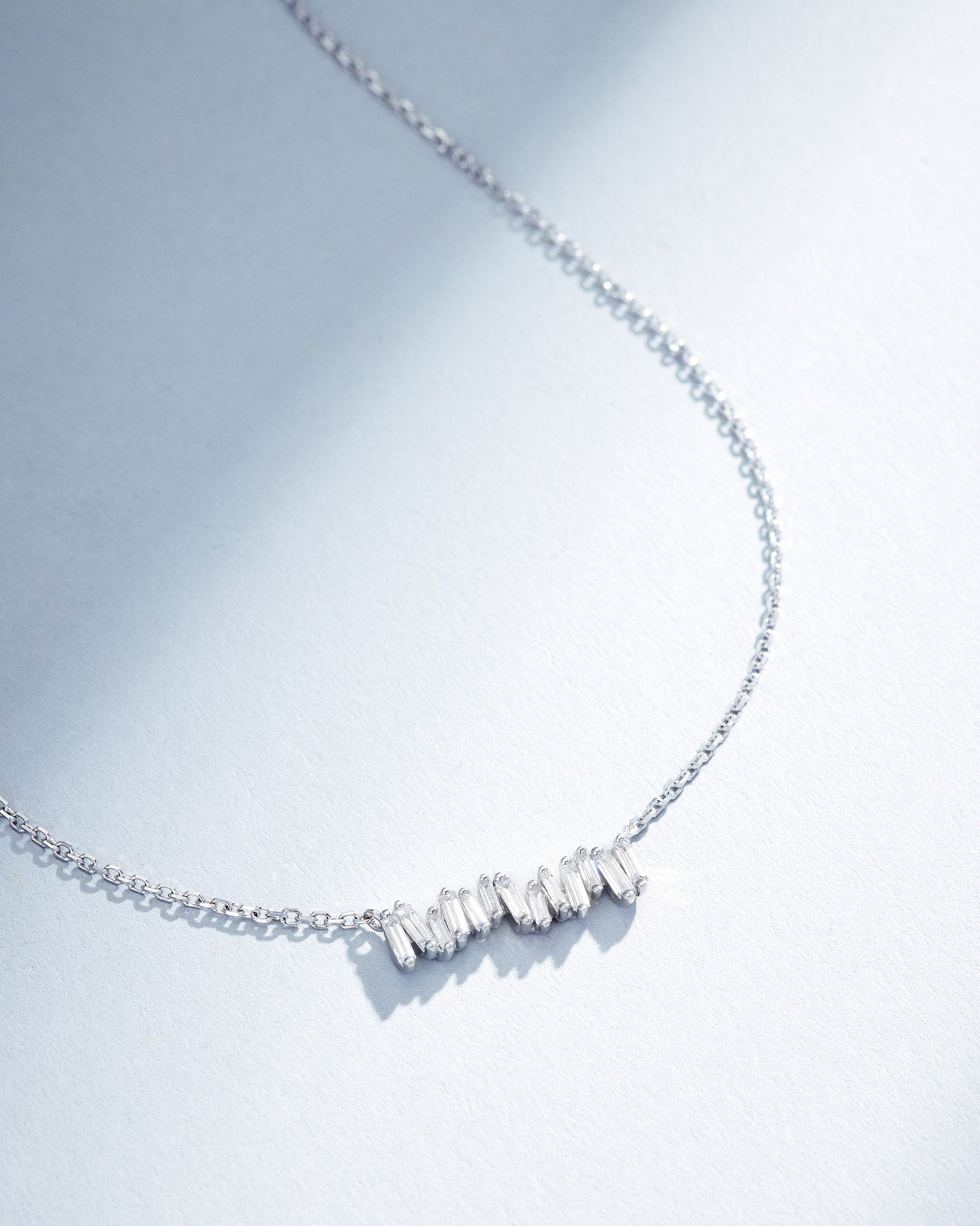 Suzanne Kalan Classic Diamond Mini Bar Pendant in 18k white gold