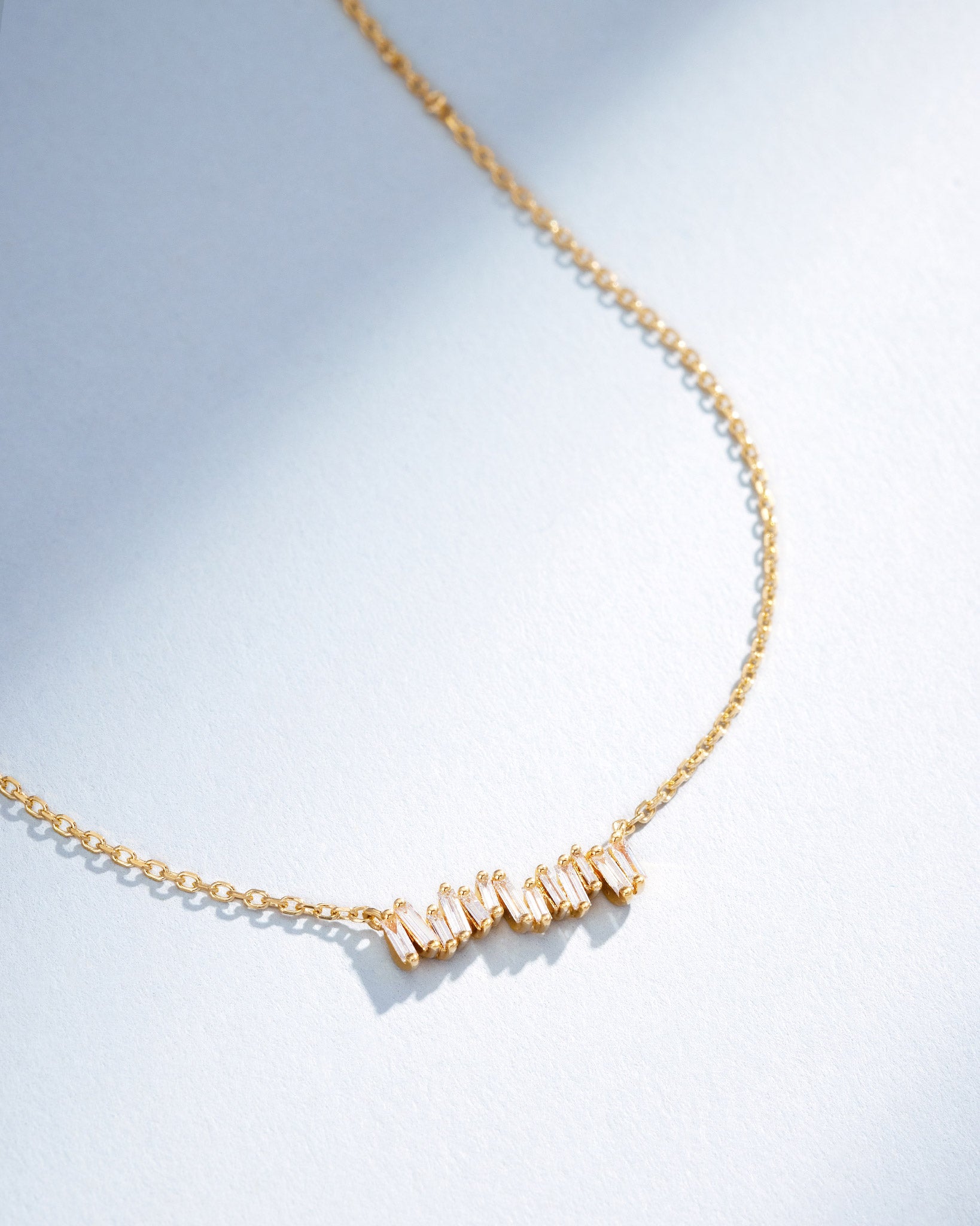 Suzanne Kalan Classic Diamond Mini Bar Pendant in 18k yellow gold