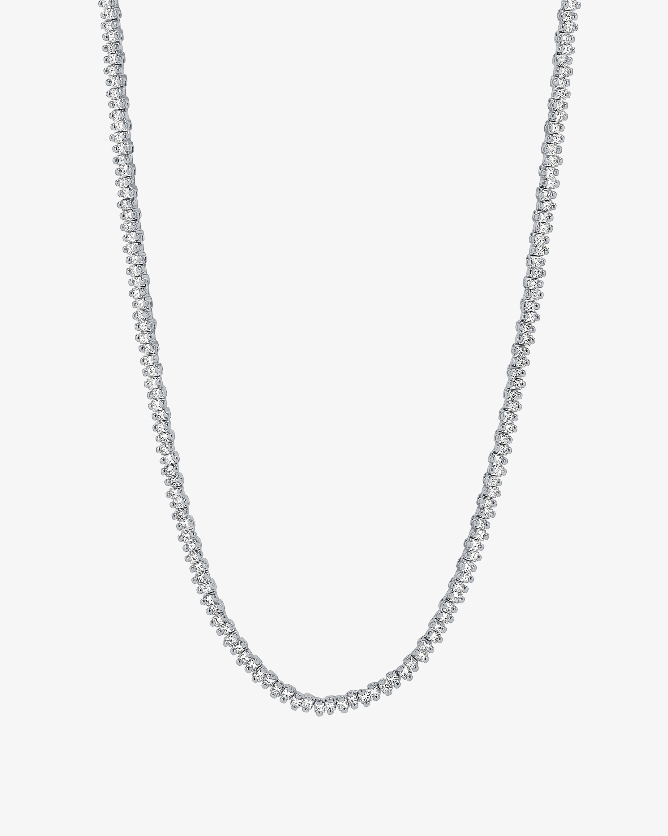 Suzanne Kalan Princess Mini Diamond 36" Inch Tennis Necklace in 18k white gold