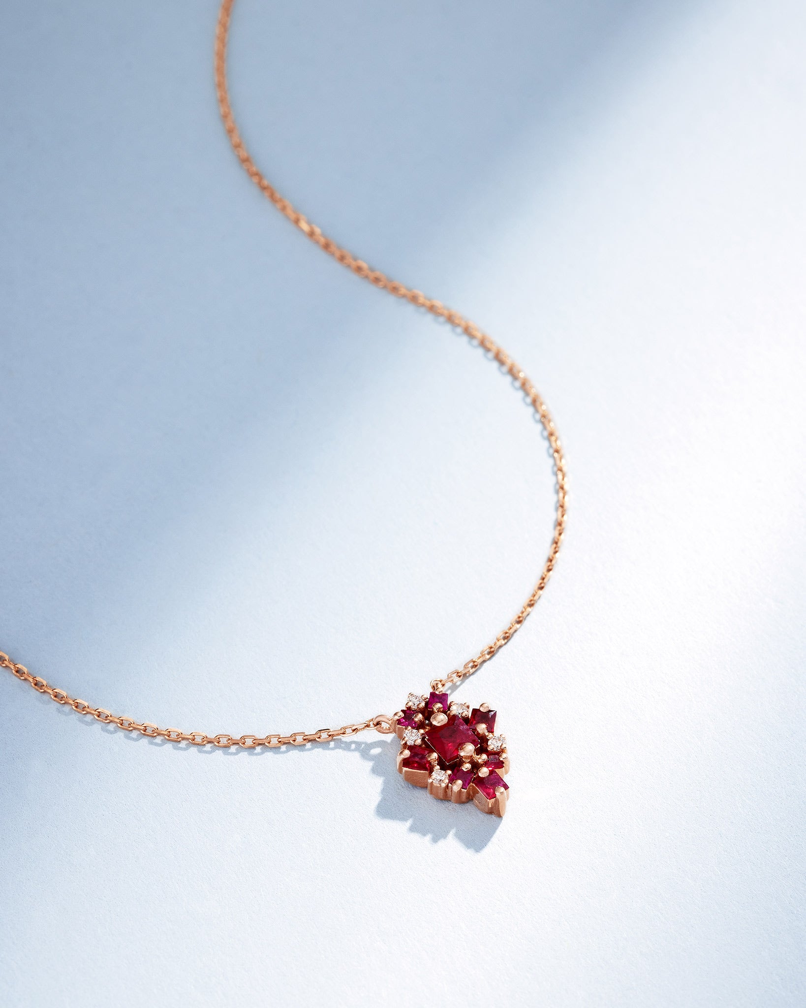 Suzanne Kalan La Fantaisie Star Ruby Pendant in 18k rose gold