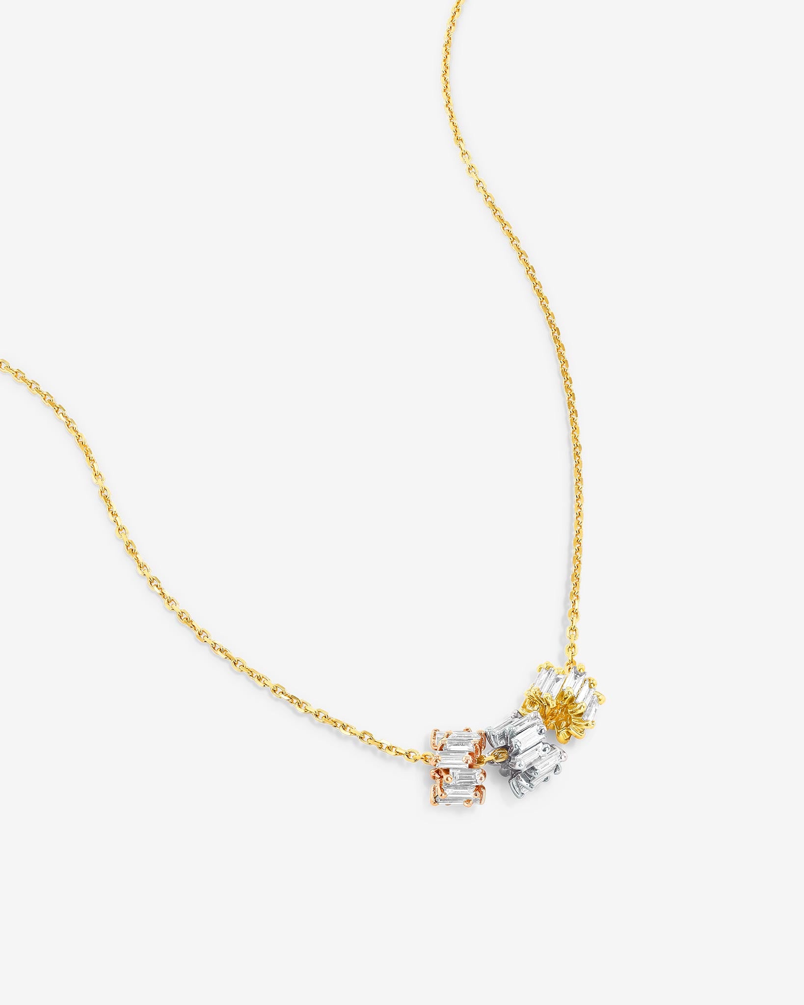 Infinite Triple Diamond Tri-Color Rondelle Pendant | Suzanne Kalan®