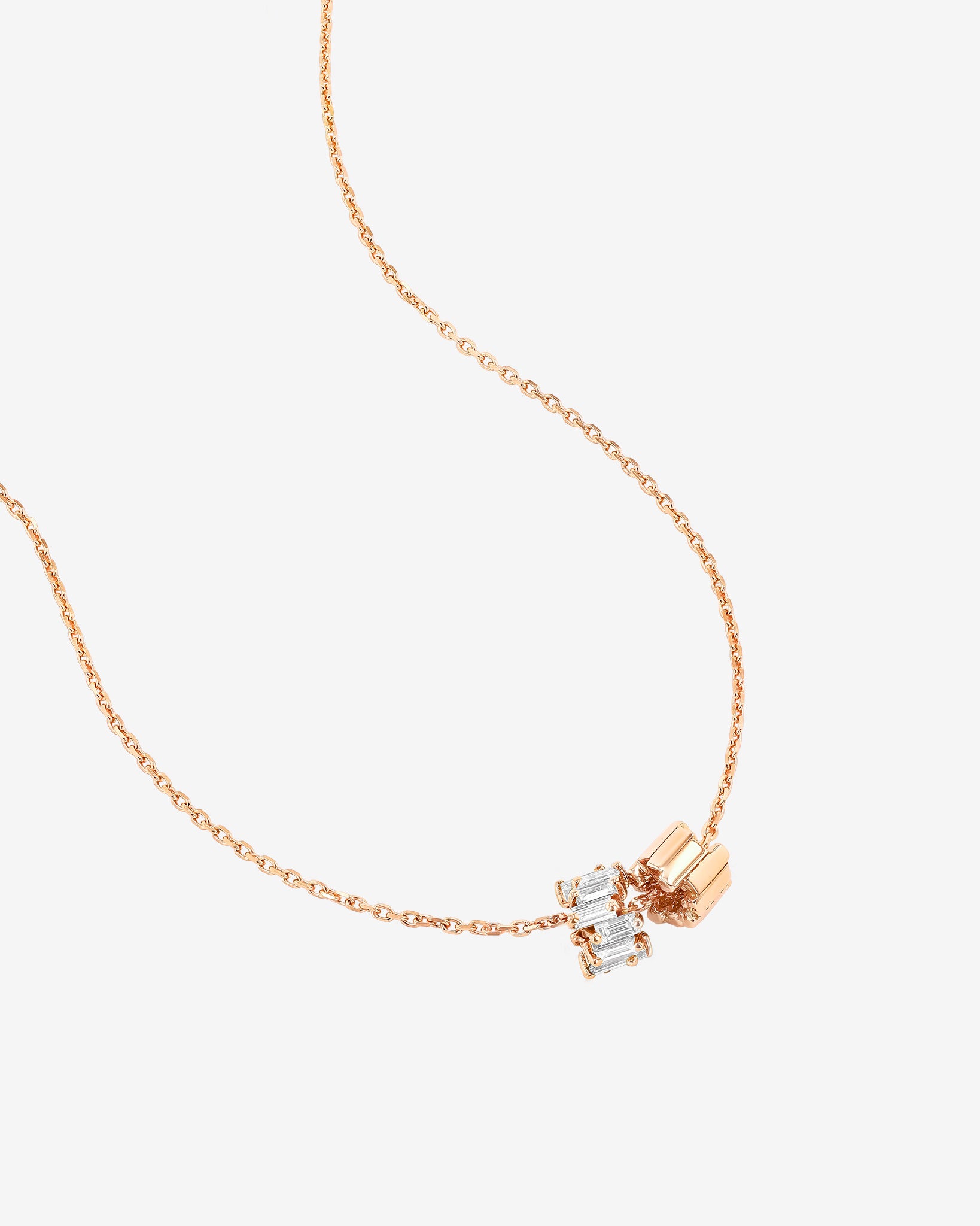 Suzanne Kalan Infinite Diamond & Golden Rondelle Pendant in 18k rose gold