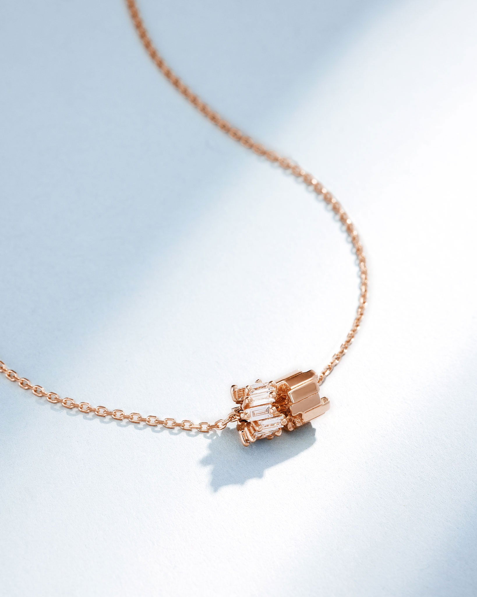 Suzanne Kalan Infinite Diamond & Golden Rondelle Pendant in 18k rose gold