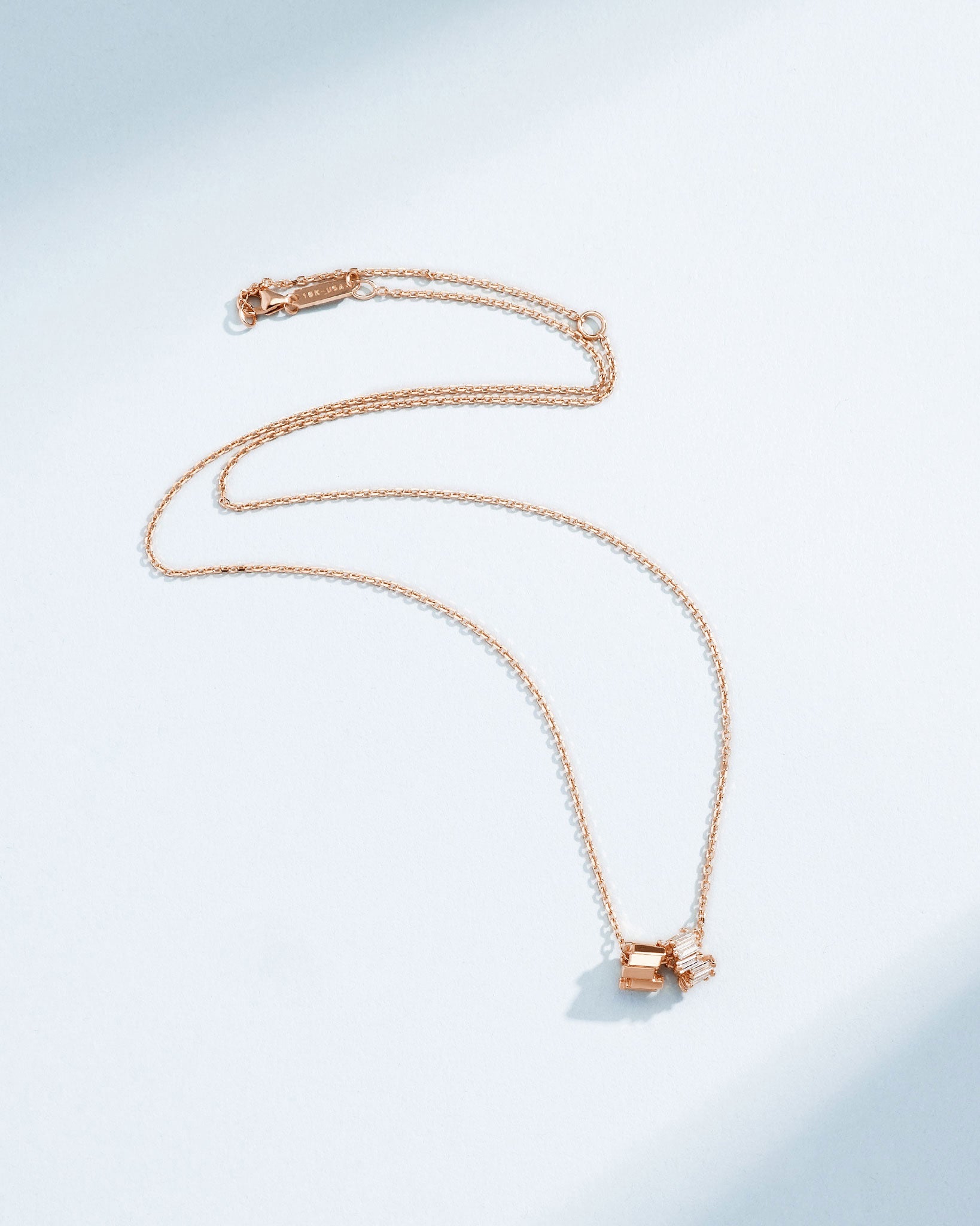 Suzanne Kalan Infinite Diamond & Golden Rondelle Pendant in 18k rose gold
