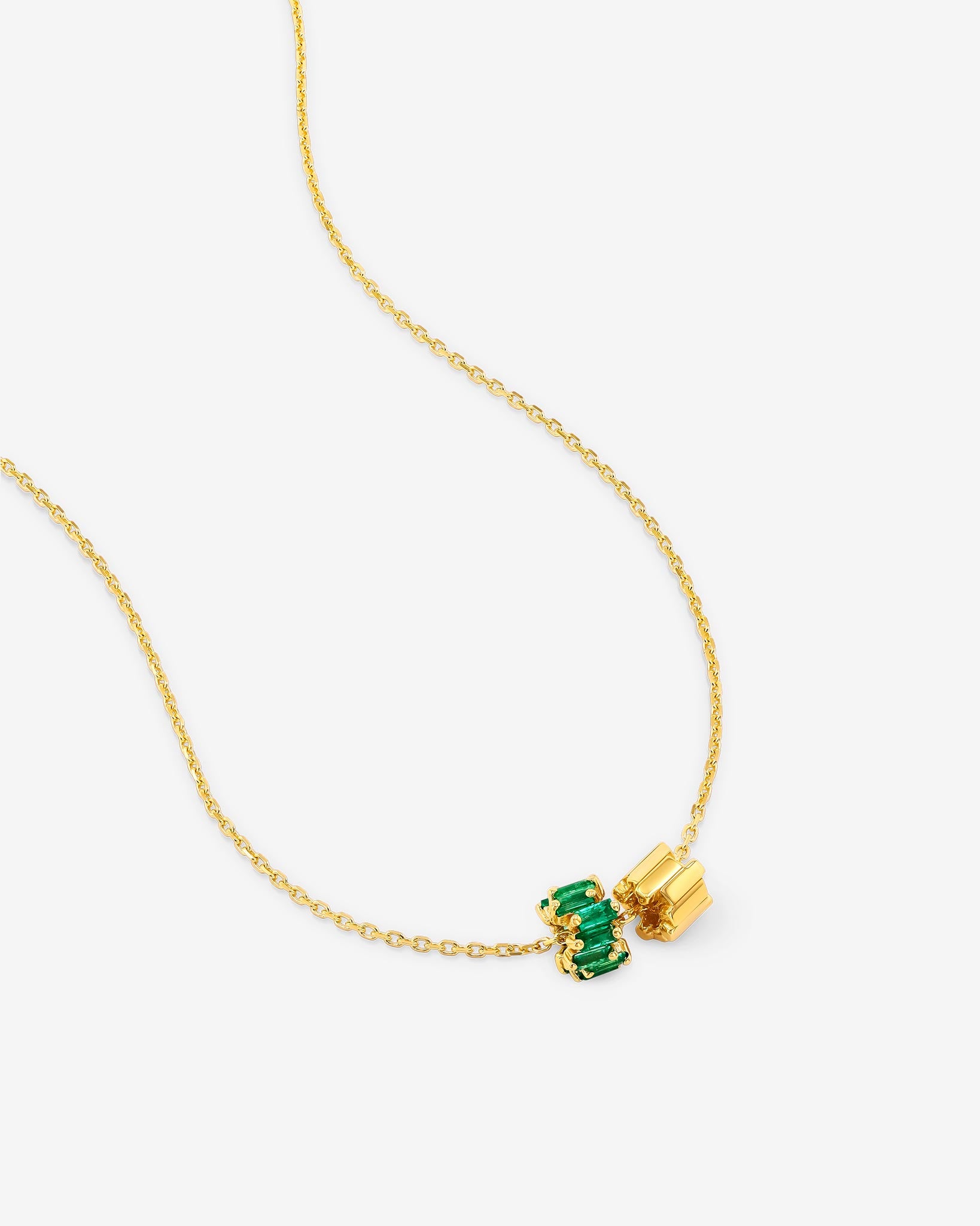 Infinite Emerald & Golden Rondelle Pendant | Suzanne Kalan®