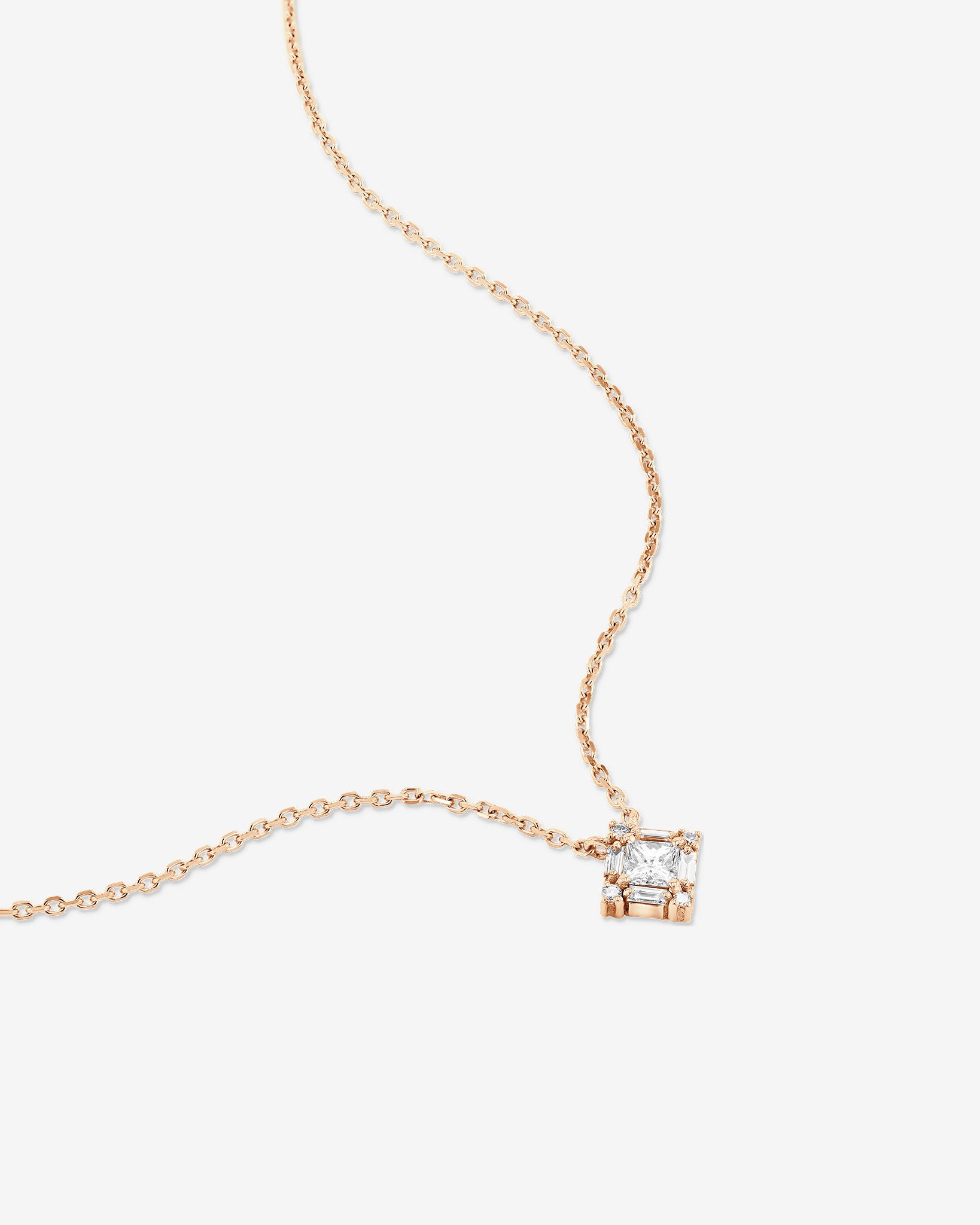 Suzanne Kalan Princess Mini Diamond Pendant in 18k rose gold