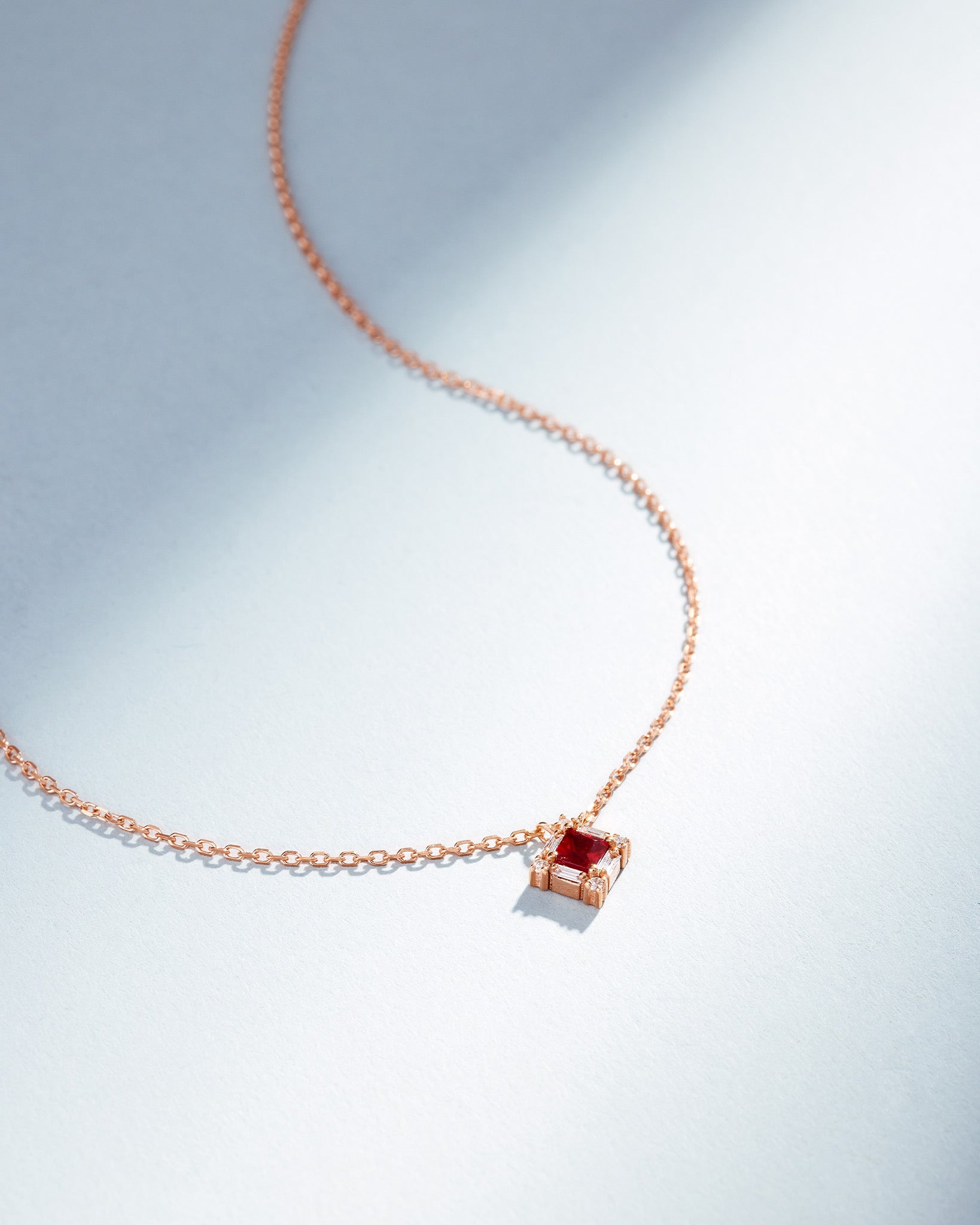 Suzanne Kalan Princess Mini Ruby Pendant in 18k rose gold