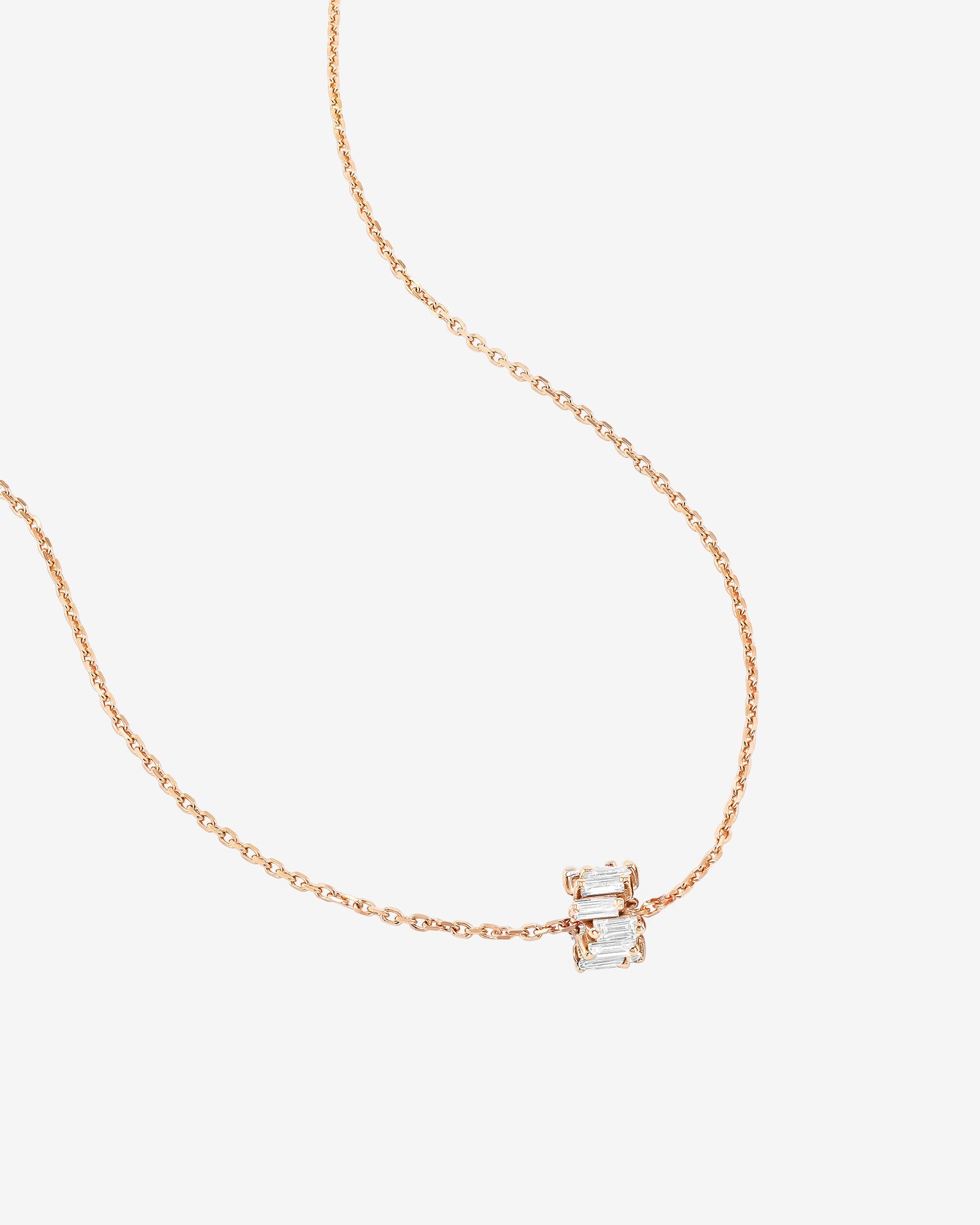 Suzanne Kalan Infinite Diamond Rondelle Pendant in 18k rose gold