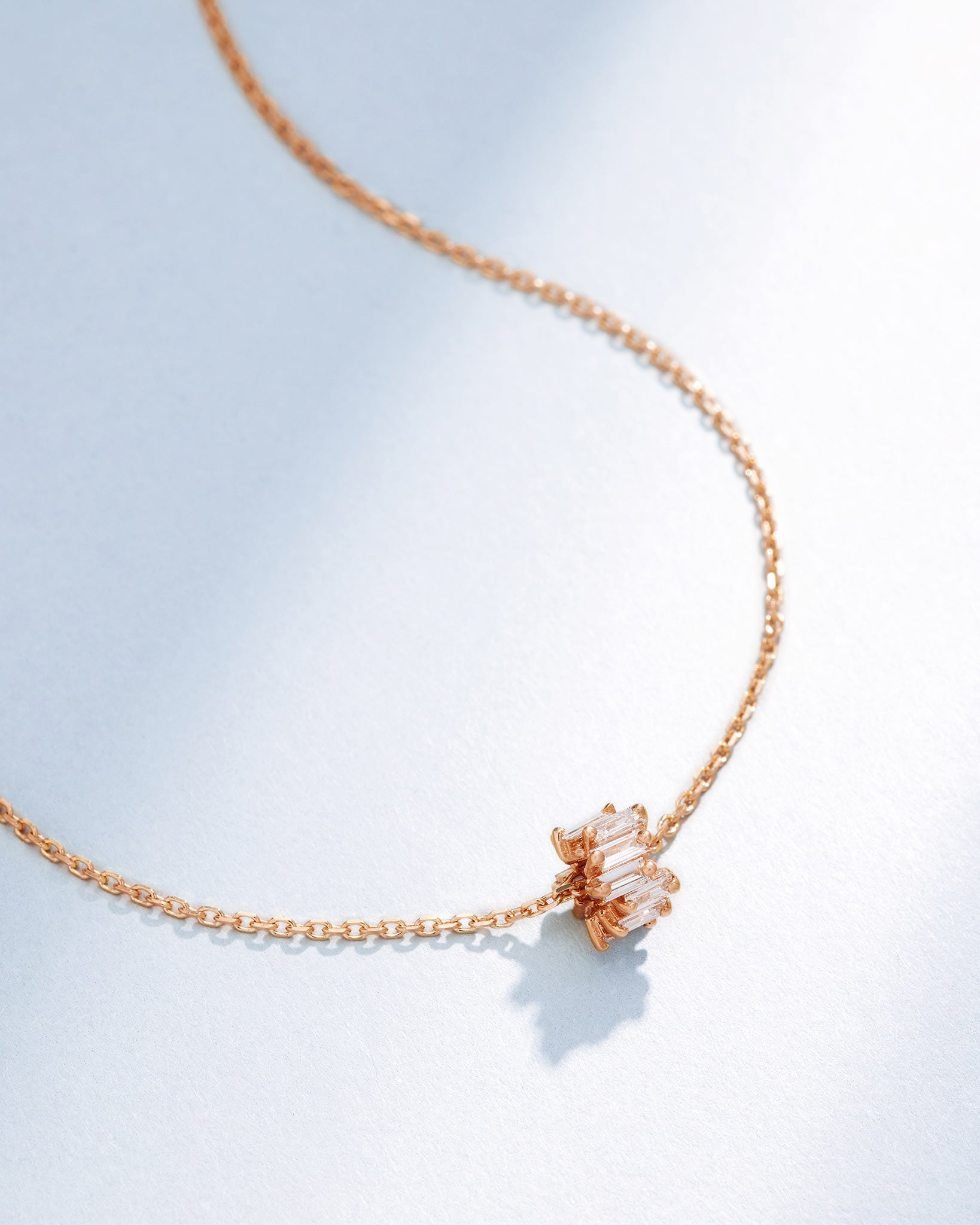 Suzanne Kalan Infinite Diamond Rondelle Pendant in 18k rose gold