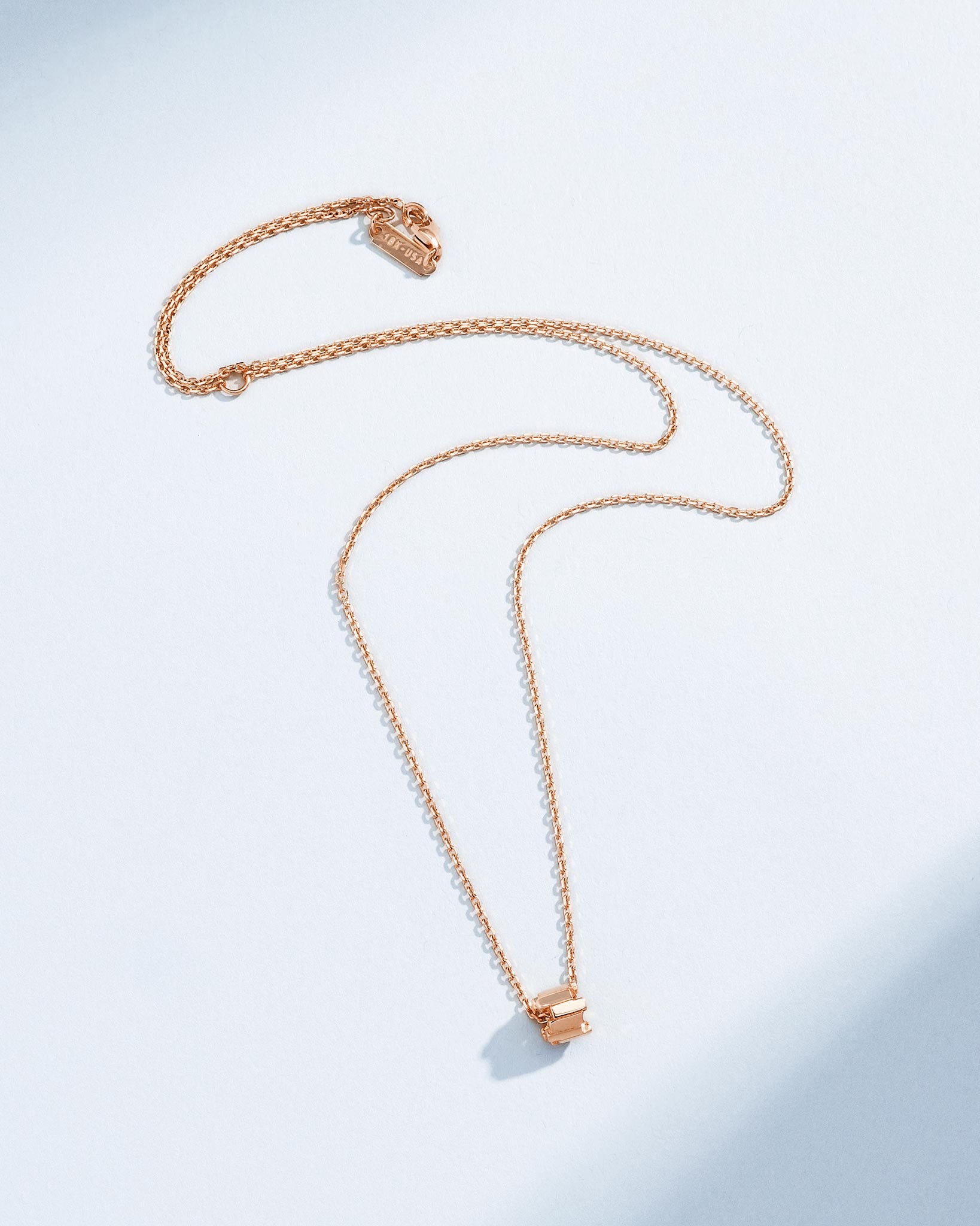 Suzanne Kalan Infinite Golden Mini Rondelle Pendant in 18k rose gold
