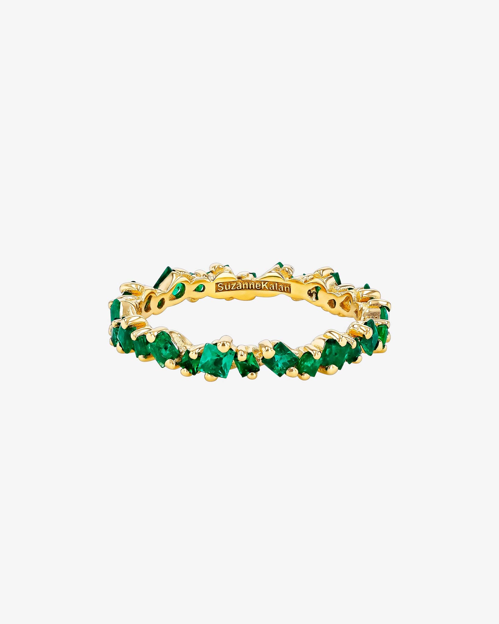 Suzanne Kalan La Fantaisie Cosmic Emerald Eternity Band in 18k yellow gold