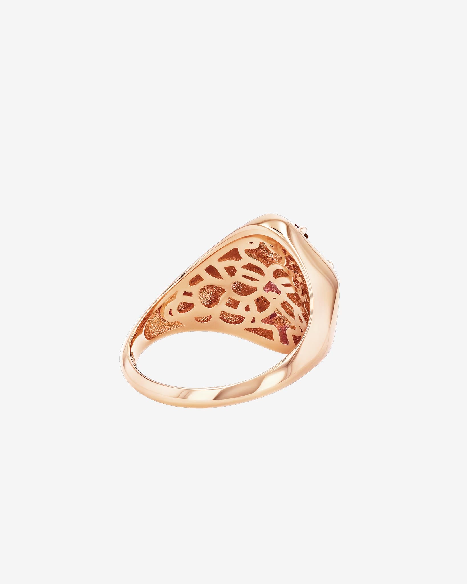 Suzanne Kalan La Fantaisie Star Ruby Signet Ring in 18k rose gold