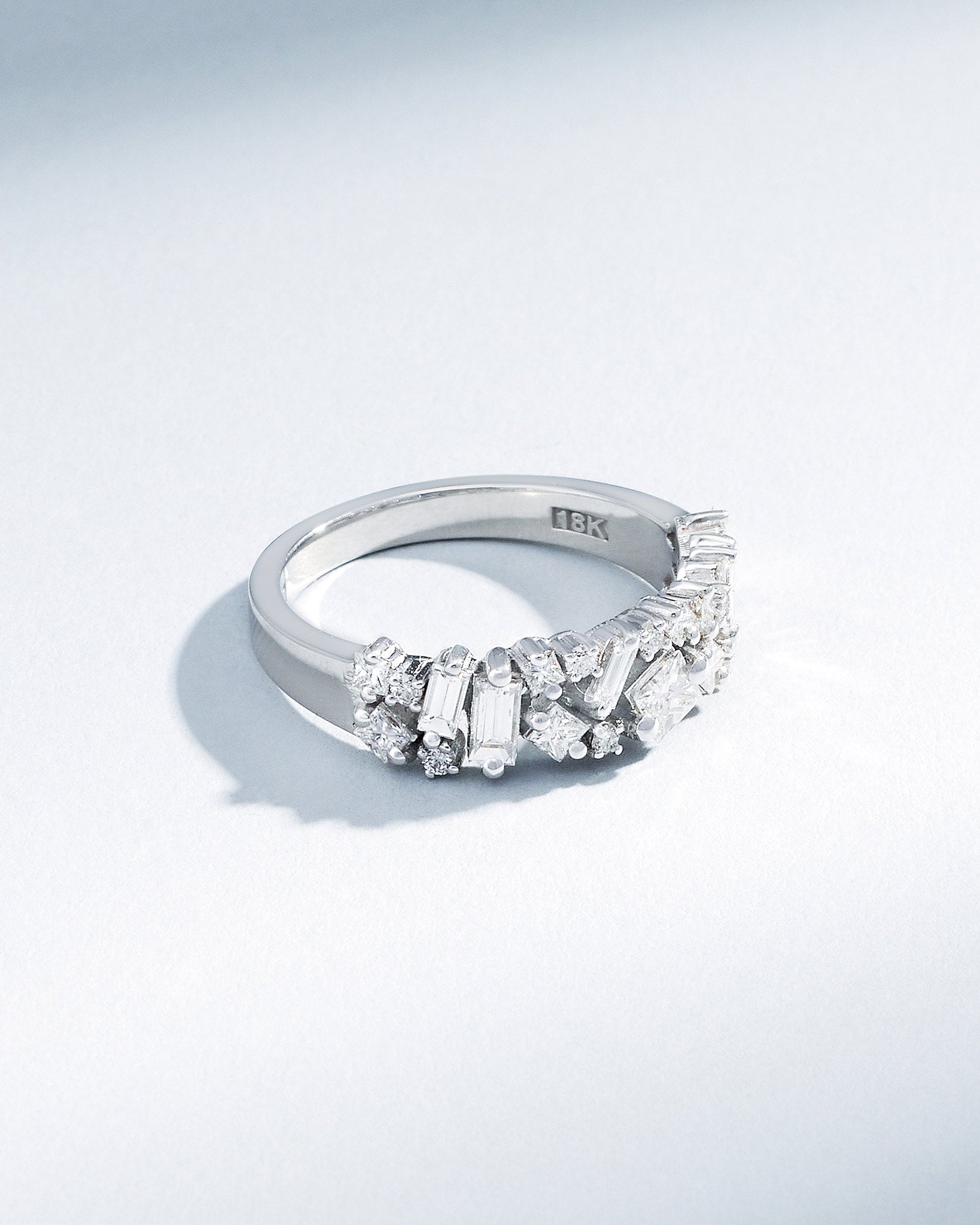 Suzanne Kalan La Fantaisie Diamond Half Band in 18k white gold