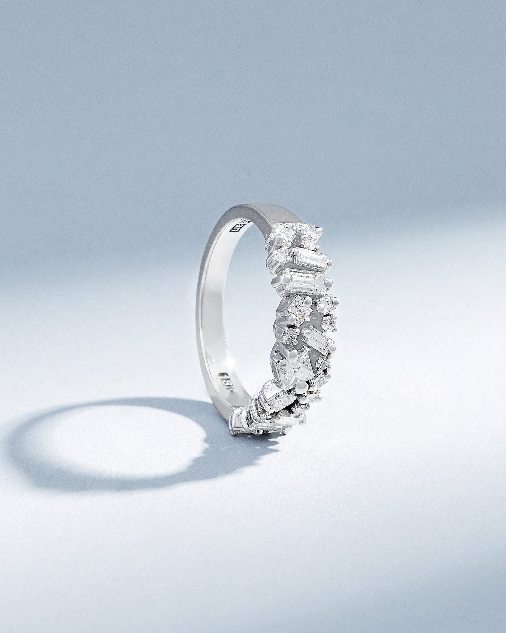 Suzanne Kalan La Fantaisie Diamond Half Band in 18k white gold